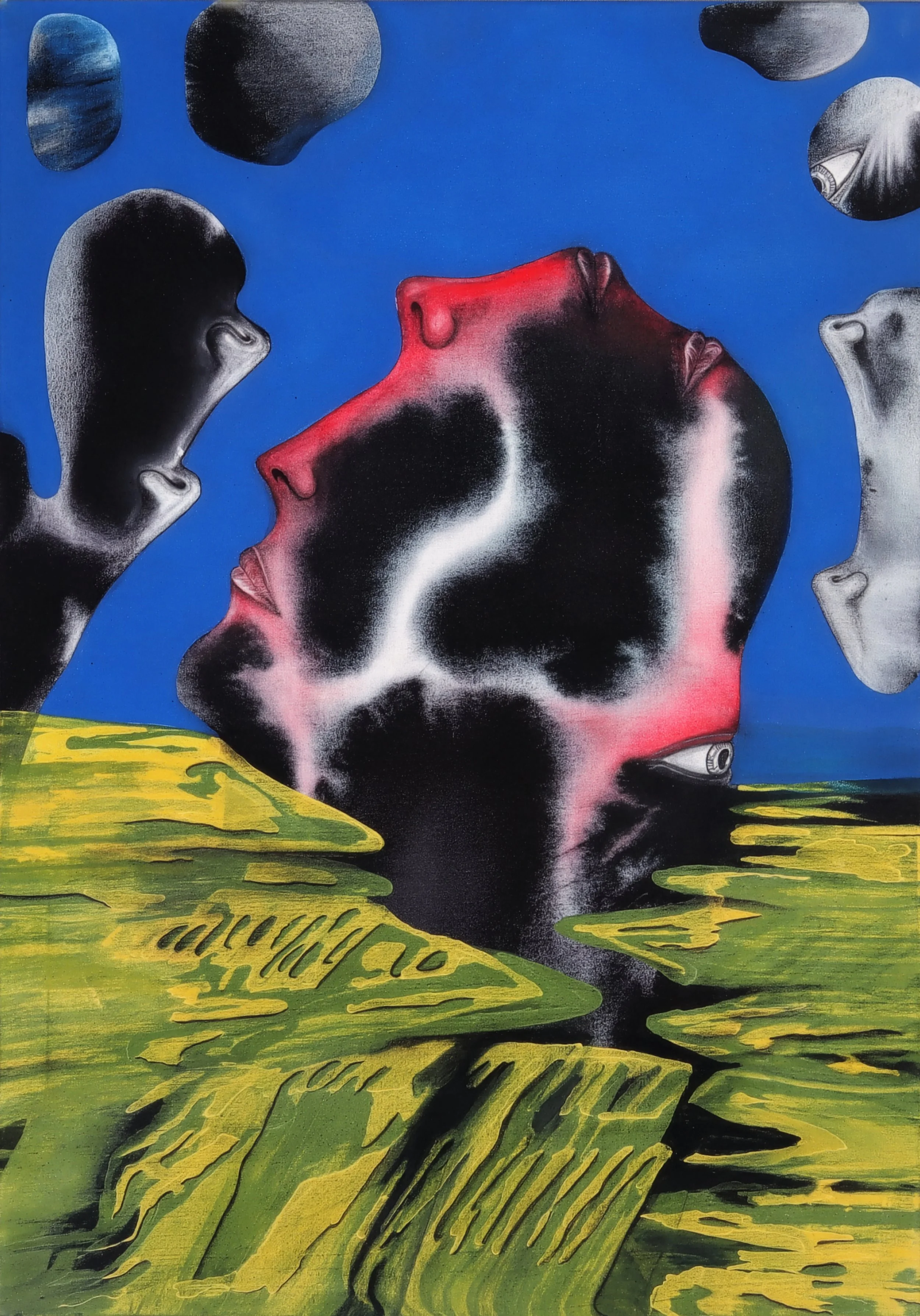  Löffel für Löffel  
1,00 x 0,70 m  
Tusche, Acryl und Kohle 
auf Leinwand 
 