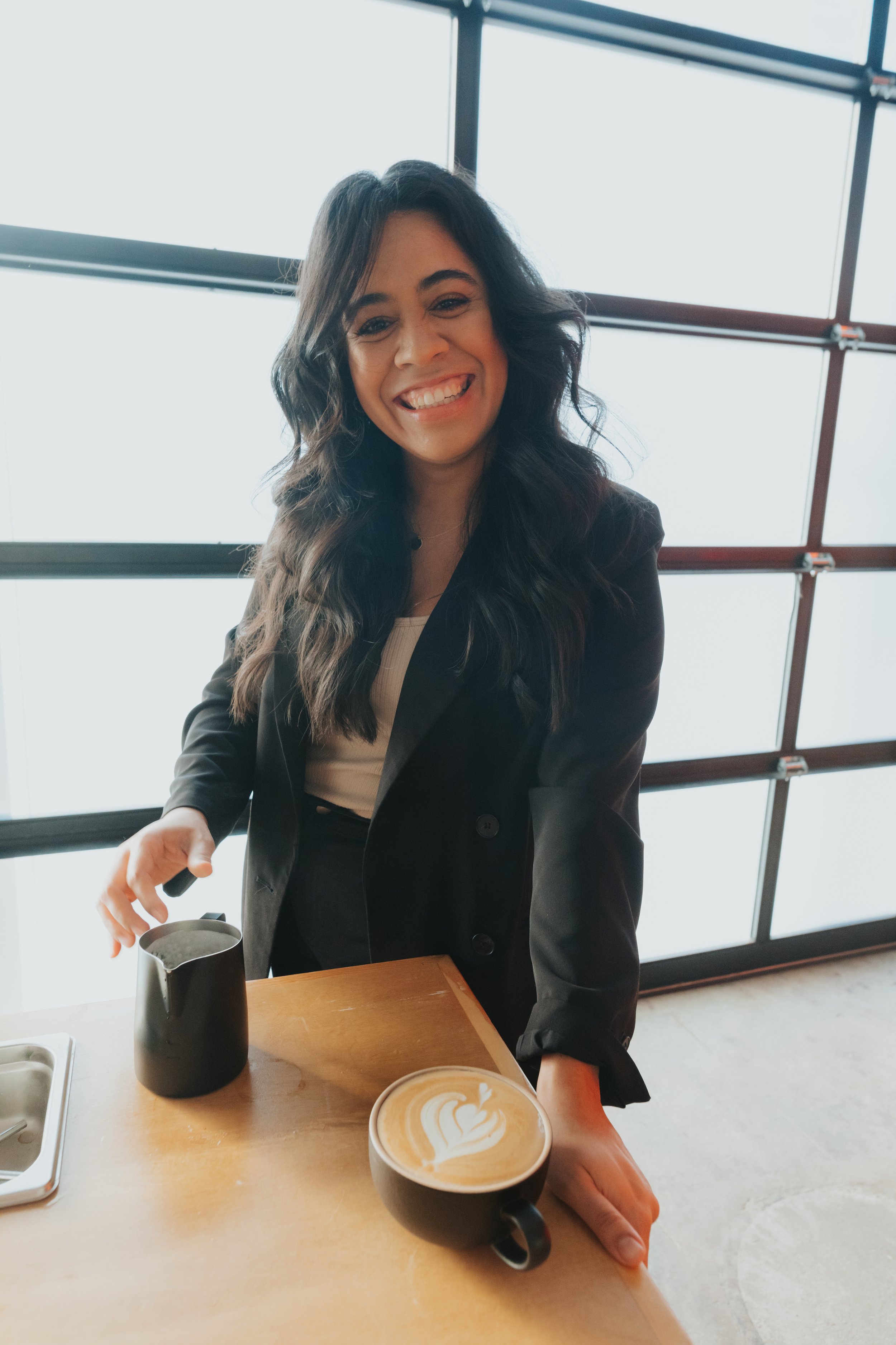 Saint Coffee Cart Catering & Mobile Espresso Bar in Dallas Fort Worth, Texas. Women Business Owner, Latte Art