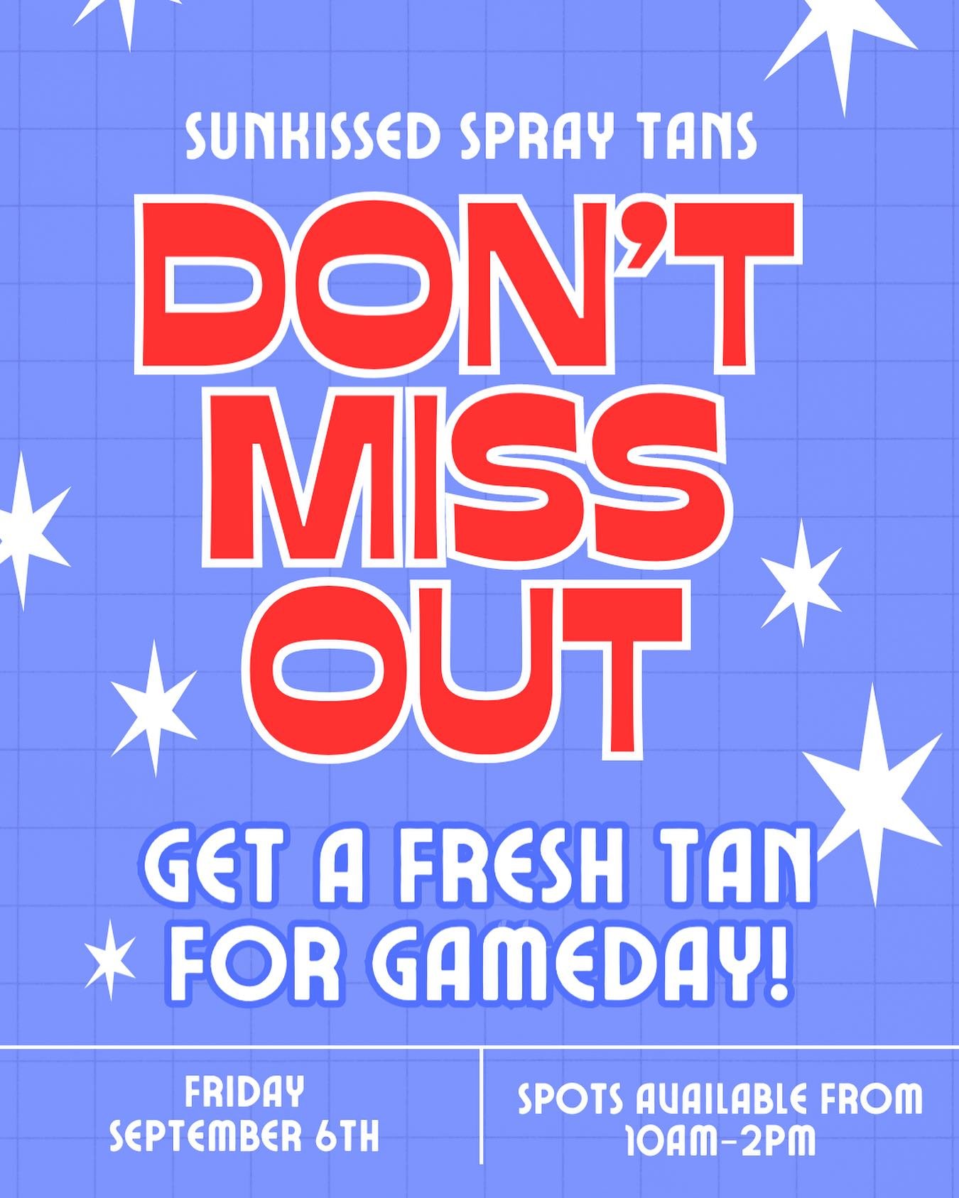 Get freshly tan to watch the Rebs this weekend! ❤️