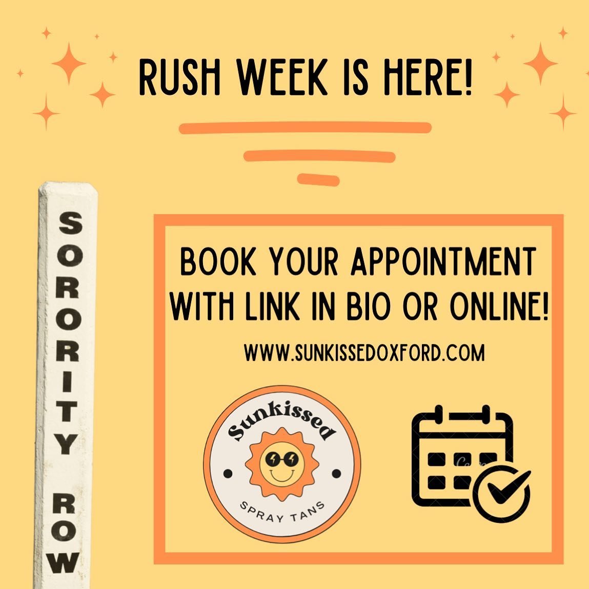 Get rush ready with Sunkissed Spray Tans! Come see Mary and Lexie! Located in Amara Salon. Book using link in our bio! ☀️ #oxfordms #bestspraytan