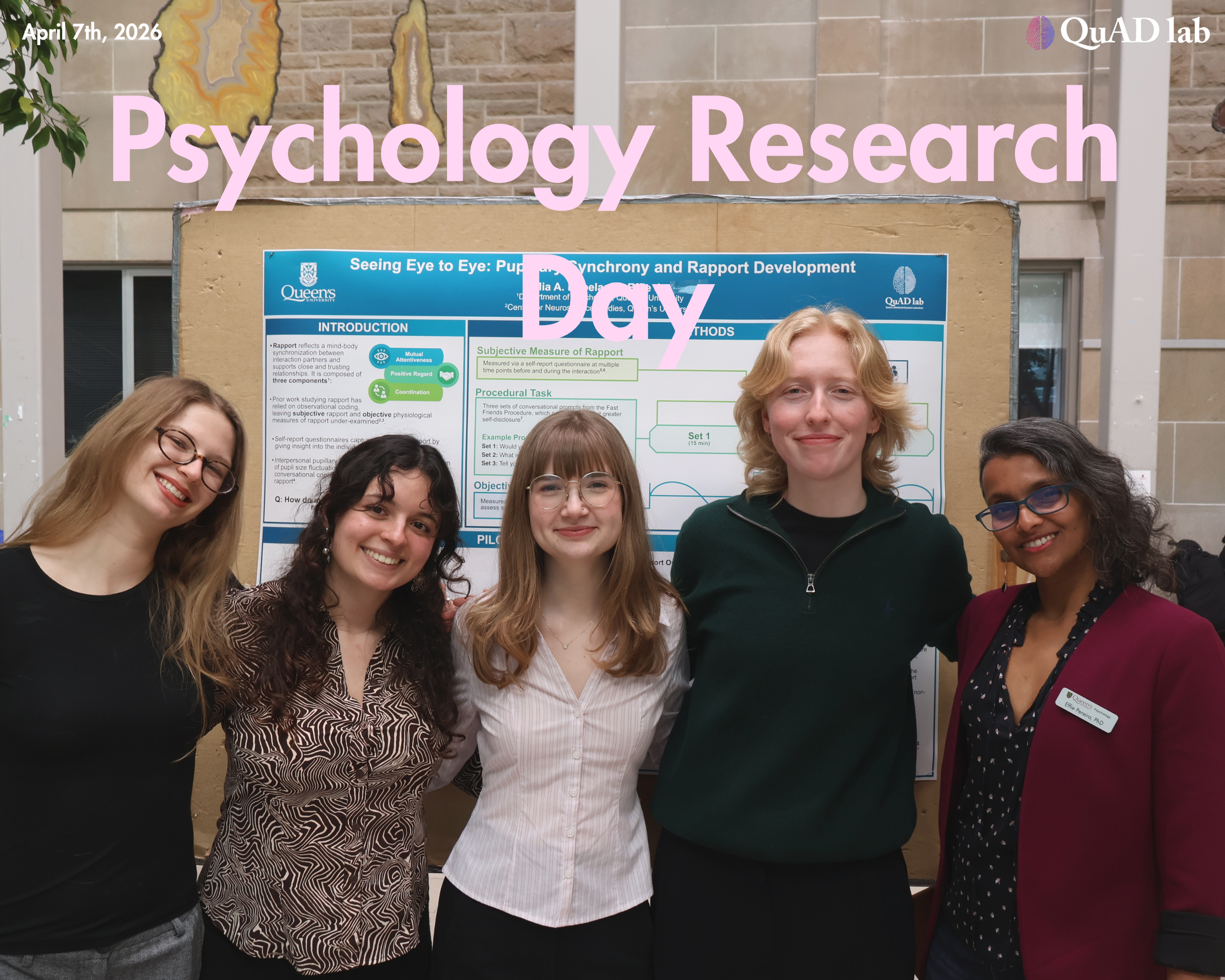 APR 2026: We are so proud of our thesis and directed lab students who presented their projects at the Psychology Research Day at Queen’s University 2026!