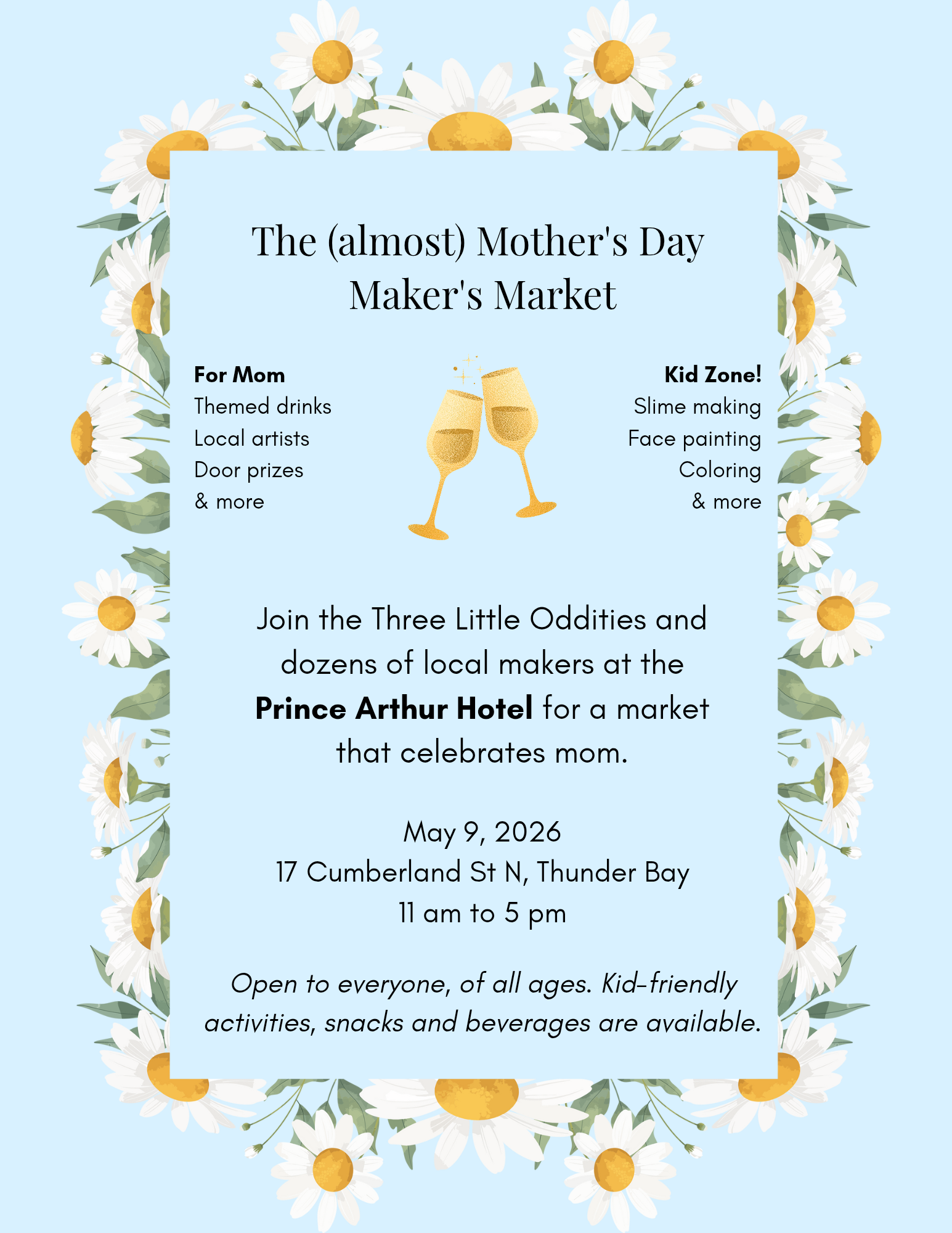 (almost) Mother's Day Market at the Prince Arthur Hotel, Free Entry