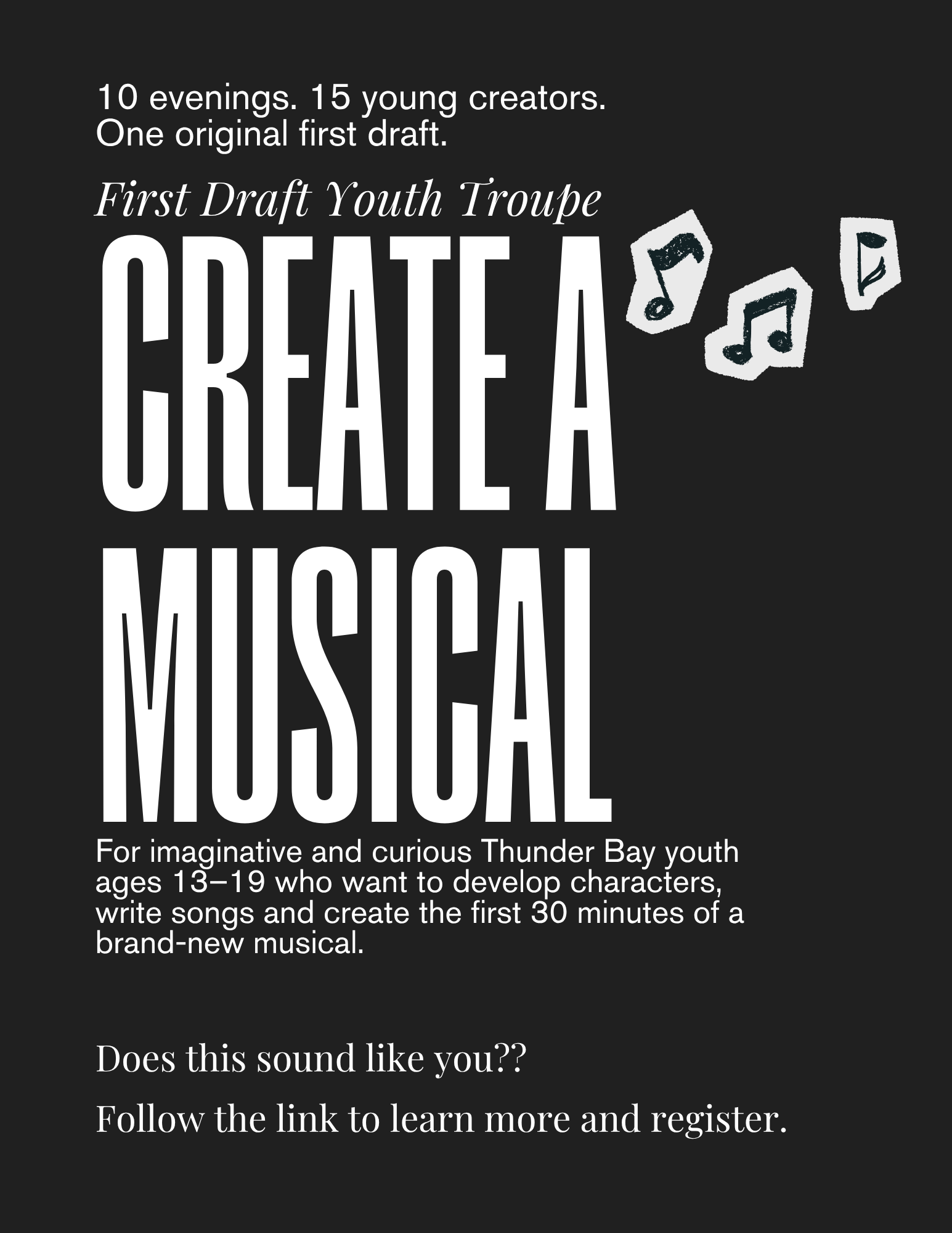 First Draft Youth Troupe - Create a Musical