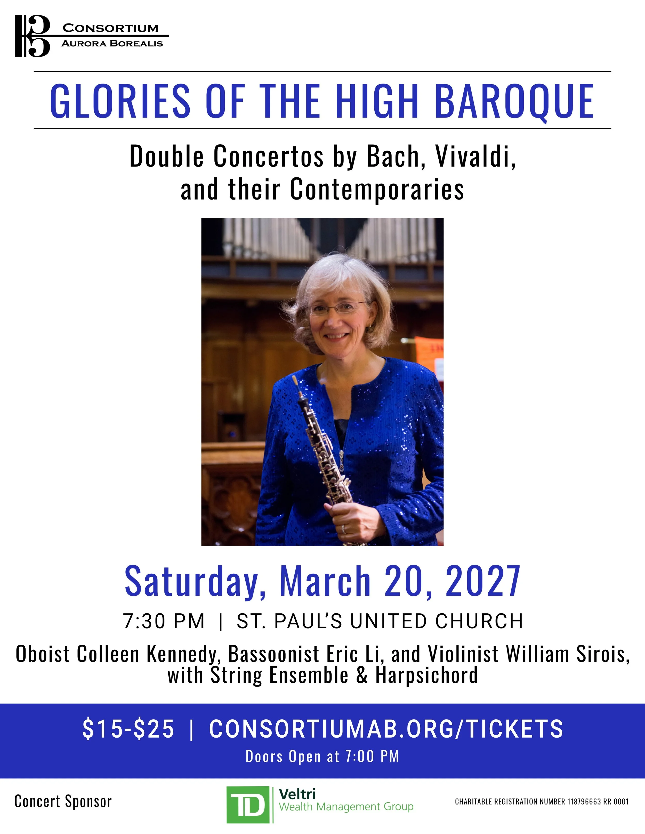 CONSORTIUM AURORA BOREALIS CONCERT - GLORIES OF THE HIGH BAROQUE