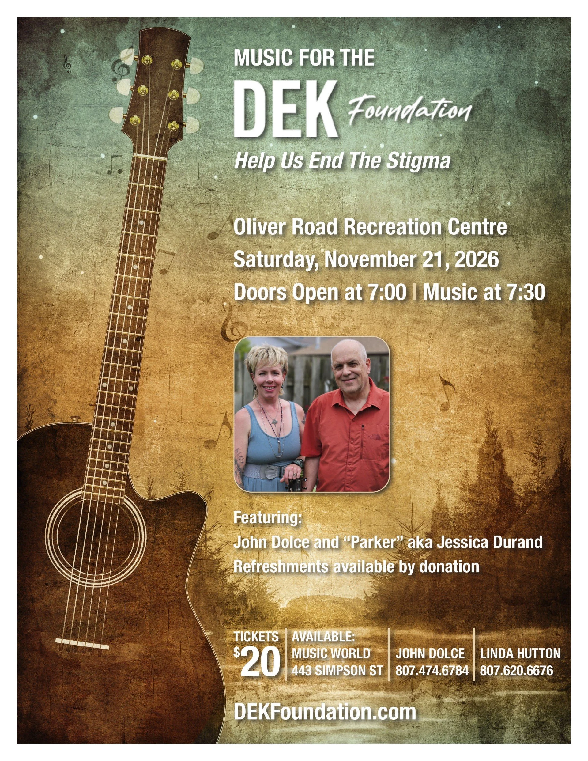  Music for the DEK Foundation- Help us end the stigma