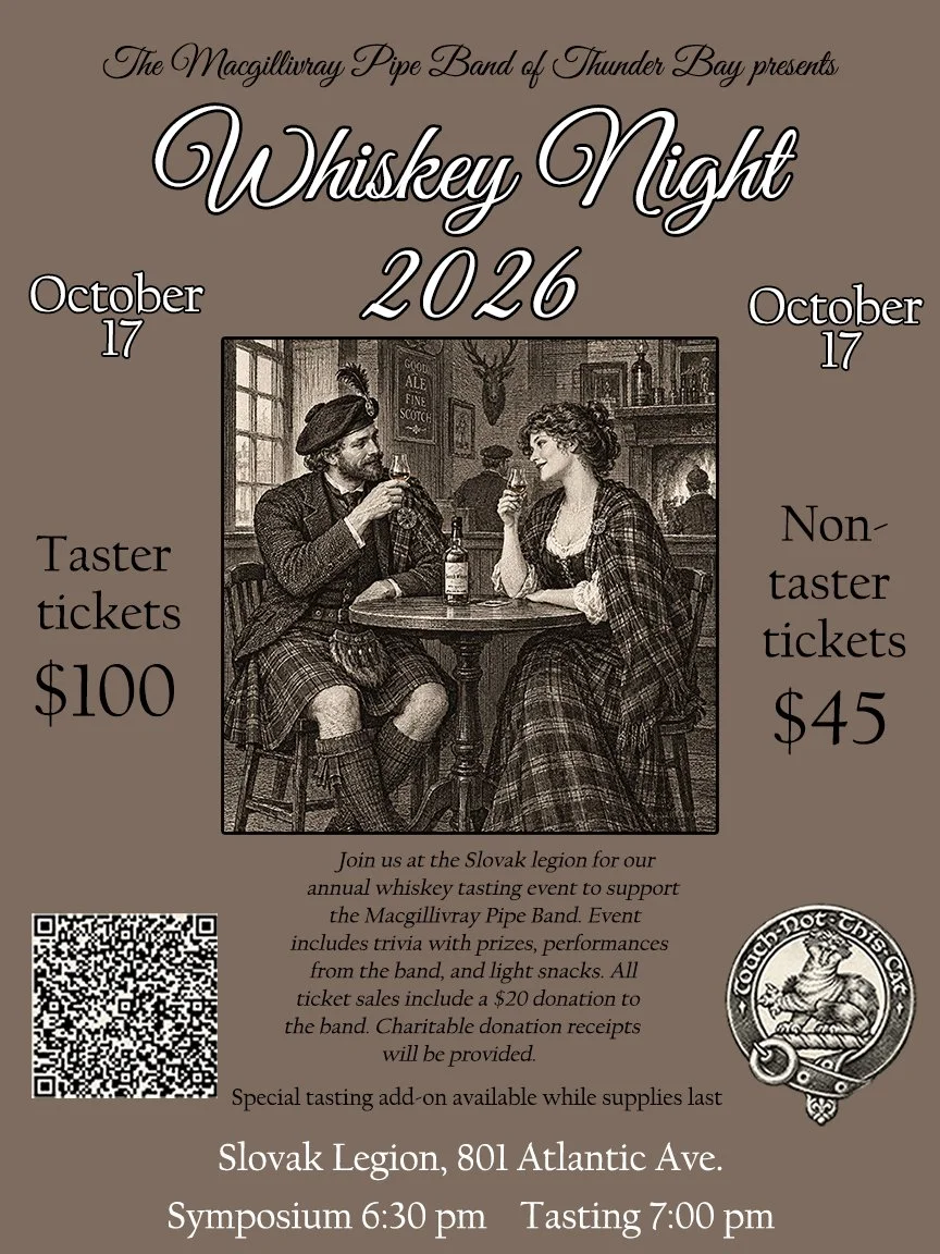 Macgillivray Pipe Band Hillcrest Whiskey Night 2026
