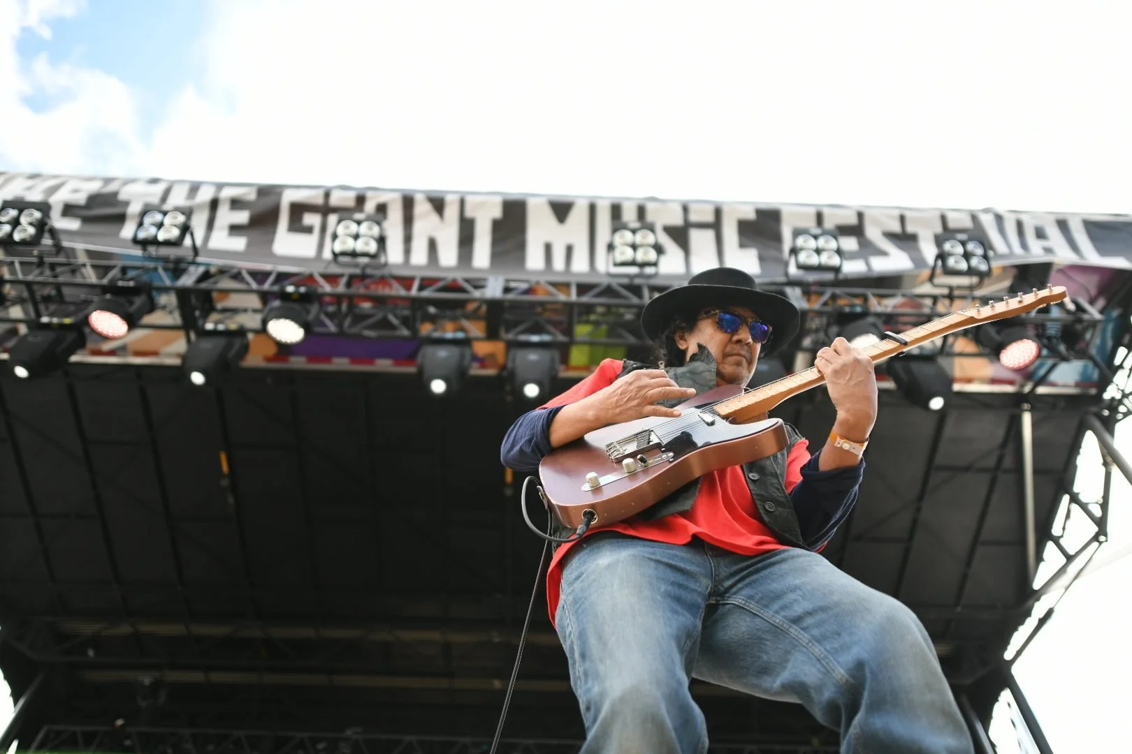 Ira Johnson performing at the Wake the Giant music festival in 2019