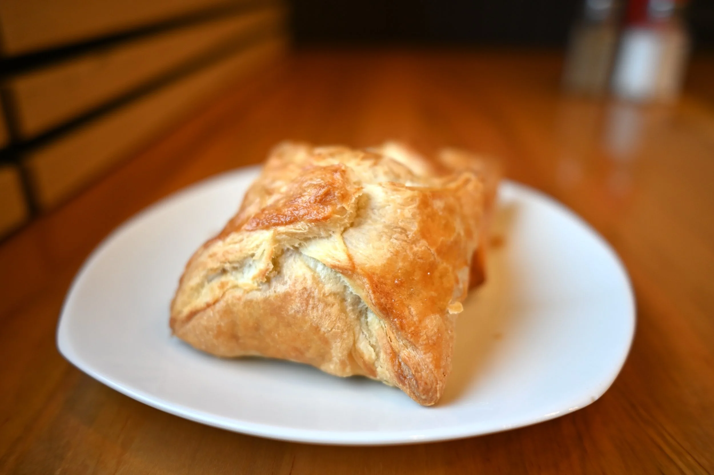 One of Thekkini's savoury pastries containing meat or eggs and served with a tasty sauce