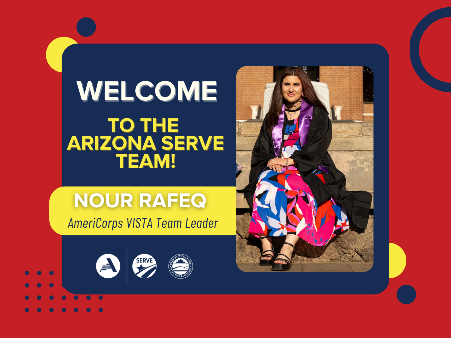 Arizona Serve Welcomes New Tucson VISTA Team Leader Nour Rafeq