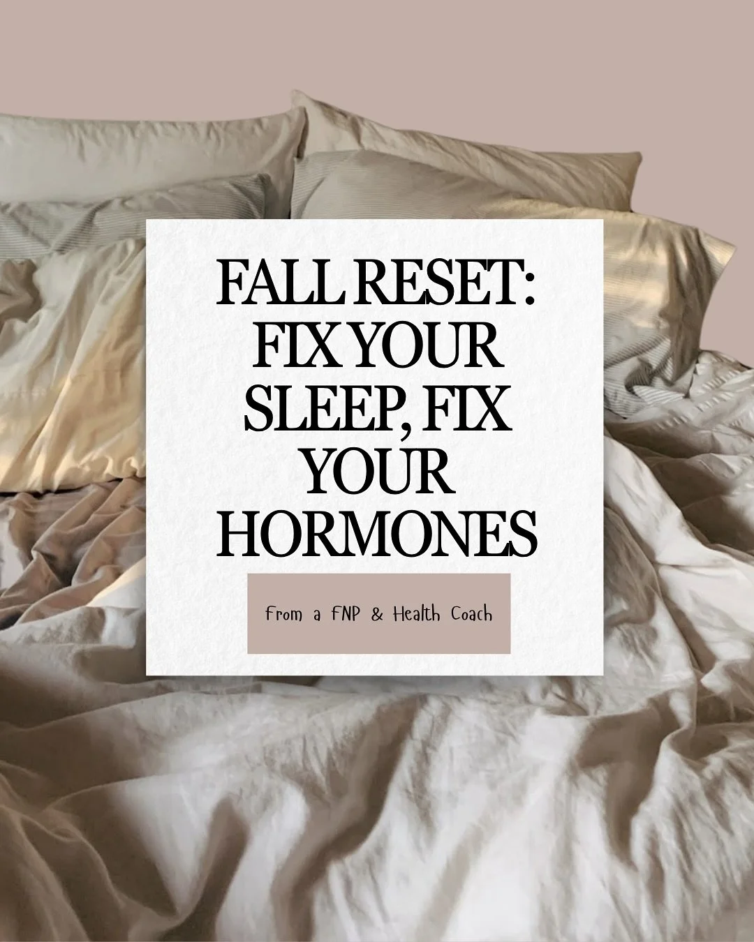 Your hormones are only as healthy as your sleep. If you&rsquo;re struggling with weight resistance, mood swings, hot flashes, or blood sugar crashes, the root might not be your diet or workouts, it might be how (and when) you&rsquo;re sleeping.

Slee