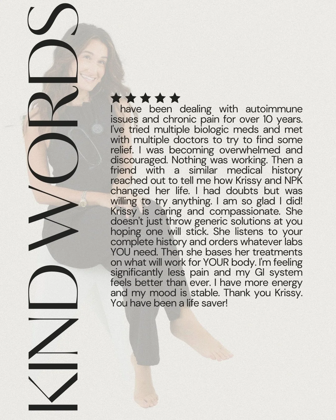 Grateful doesn&rsquo;t even begin to describe how I feel reading reviews like these.

Thank you to every client who has trusted me with their health journey. Your stories, progress, and willingness to do the work mean everything to me. Helping people