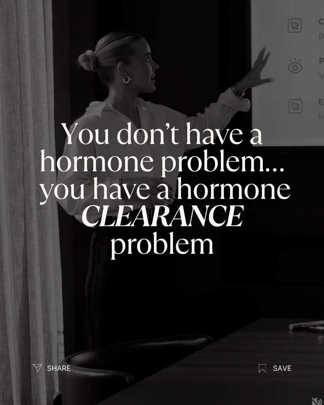 Most people think they have a hormone problem&hellip;
but in reality, their body just isn&rsquo;t clearing hormones properly
If estrogen isn&rsquo;t leaving your body, it doesn&rsquo;t just disappear it gets reabsorbed
and that&rsquo;s when symptoms 