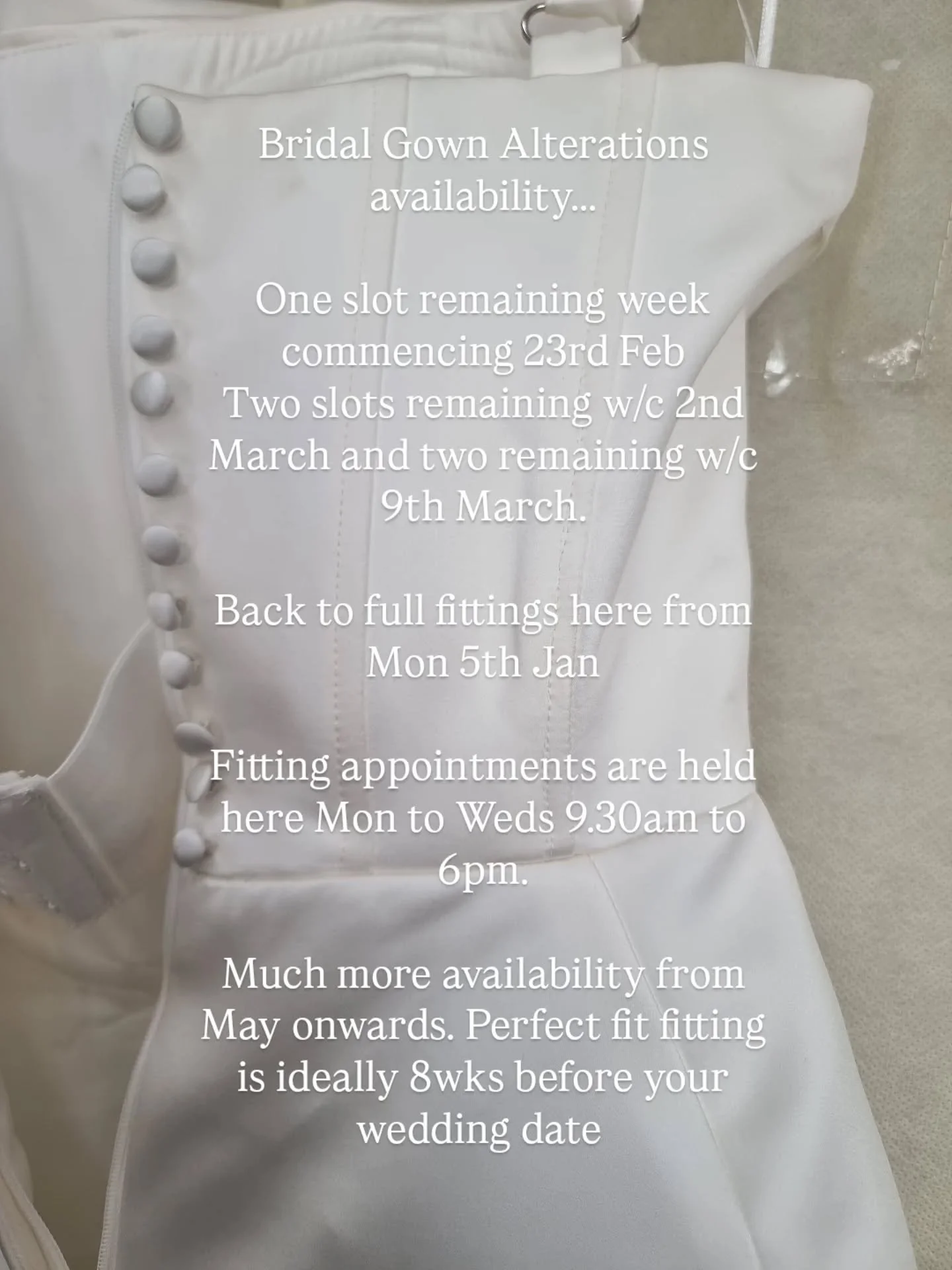 Happy new year all... 

Drop me a dm or email to Sarah.shepherd@yahoo.co.uk or use the contact form on my website www.sarahshepherddressmaker.co.uk

Final slots remaining for the first half of this year.

Looking forward to another busy fun season an