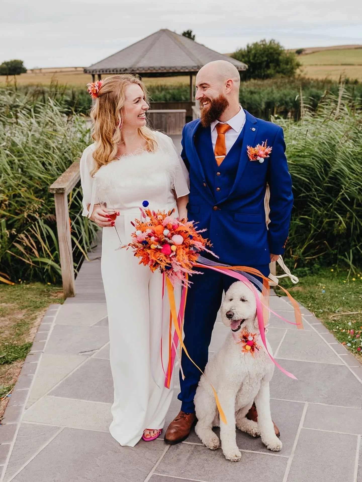 So much fun and colour in Kate and Tom's wedding that I didn't know which to choose as the cover picture. They are all incredible and full of pure joy 🧡 by @freyasteelephotography held at @quantocklakesuk

Kate visited me requesting a few tweaks to 