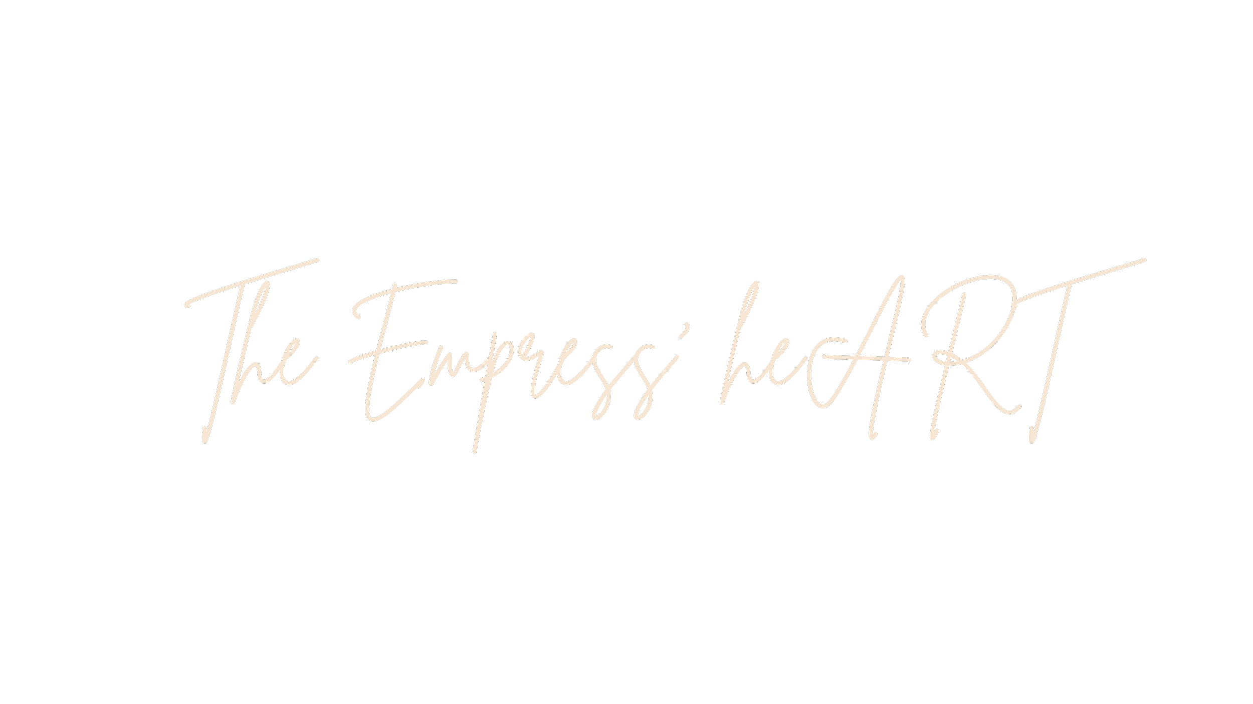 Black background with elegant beige script text that reads 'The Empress's Heart'.