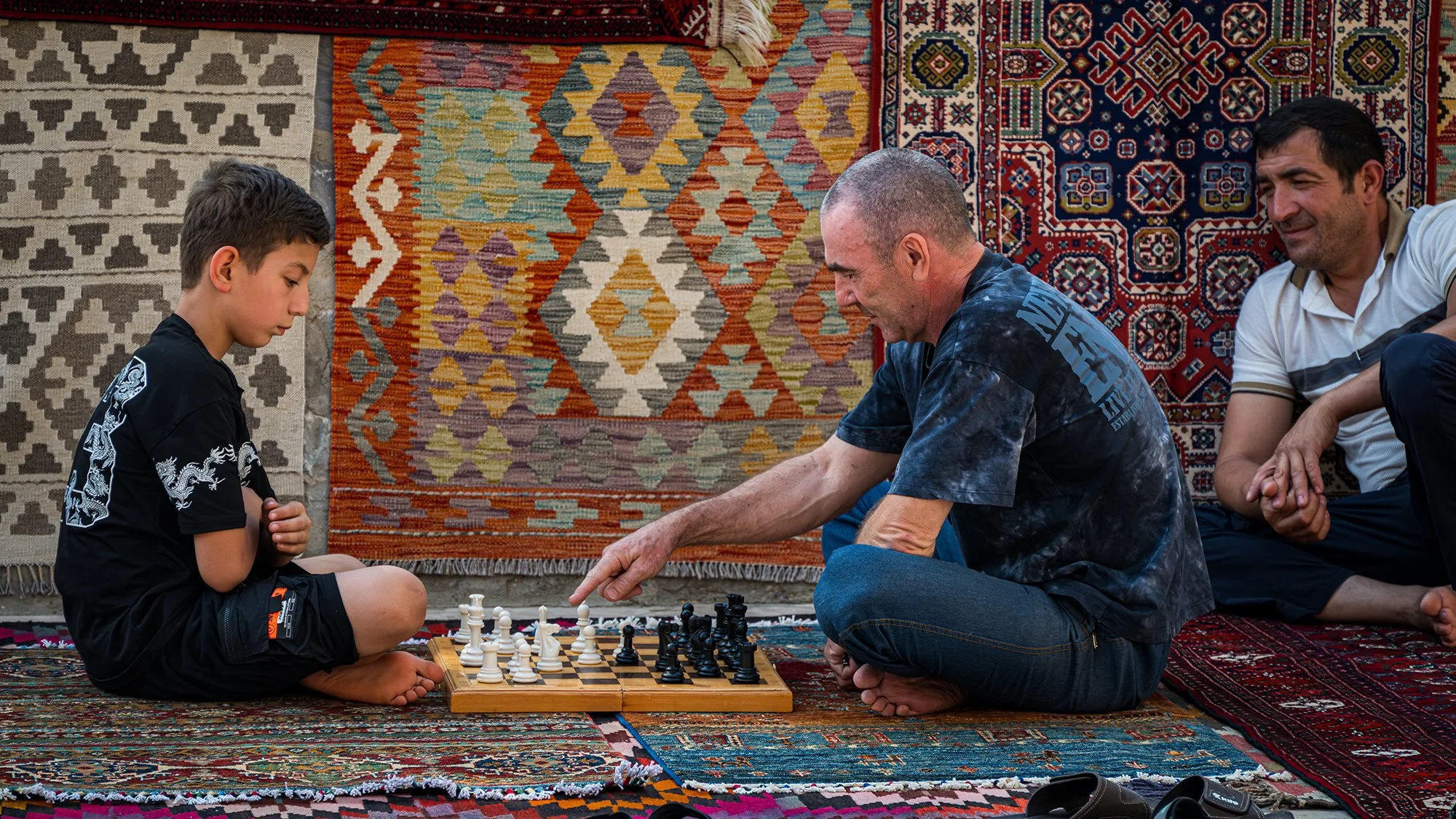 Chess Players, Outdoor Bazaar, Uzbekistan