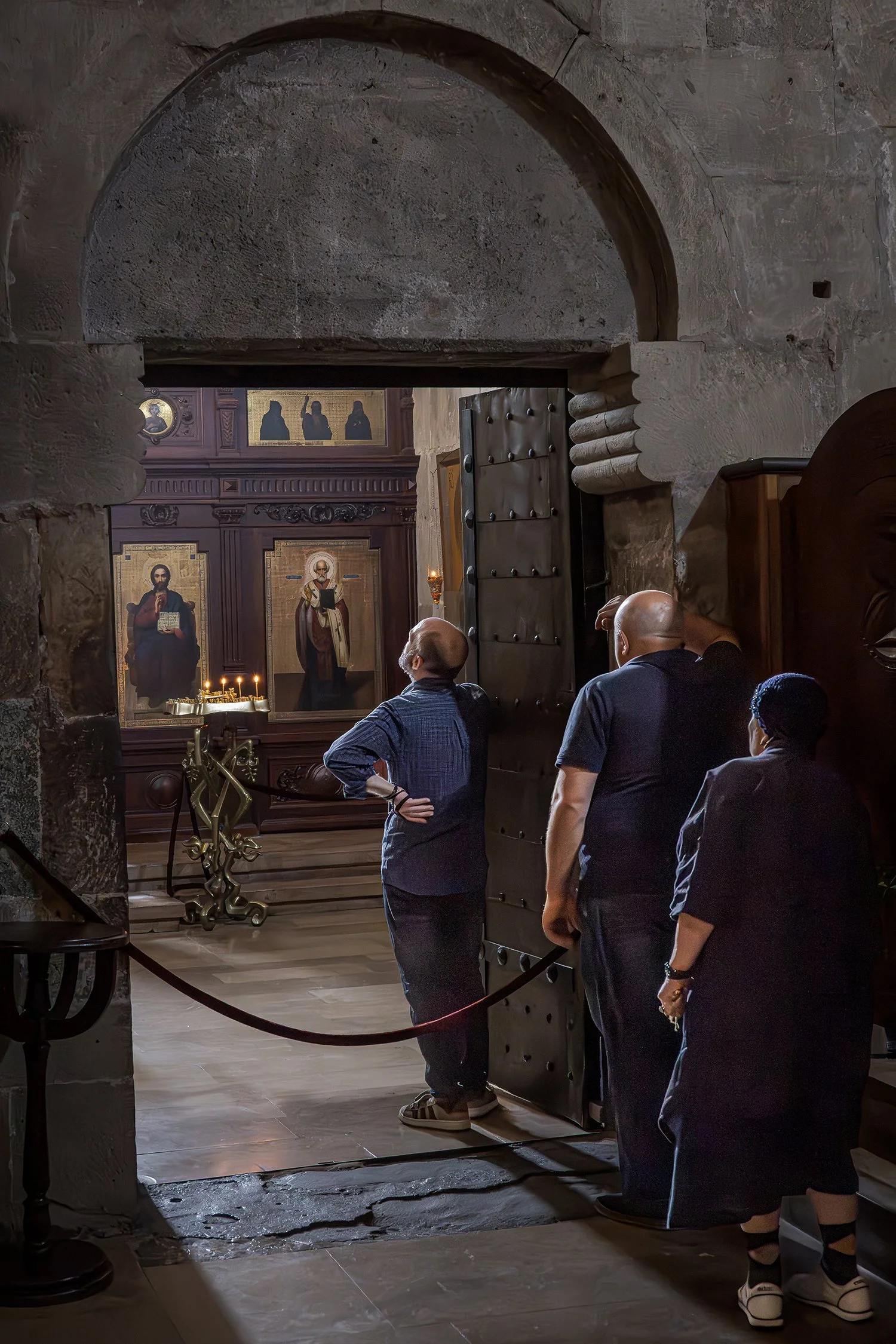 Worshipers,  Svetitskhoveli Cathedral - Georgia