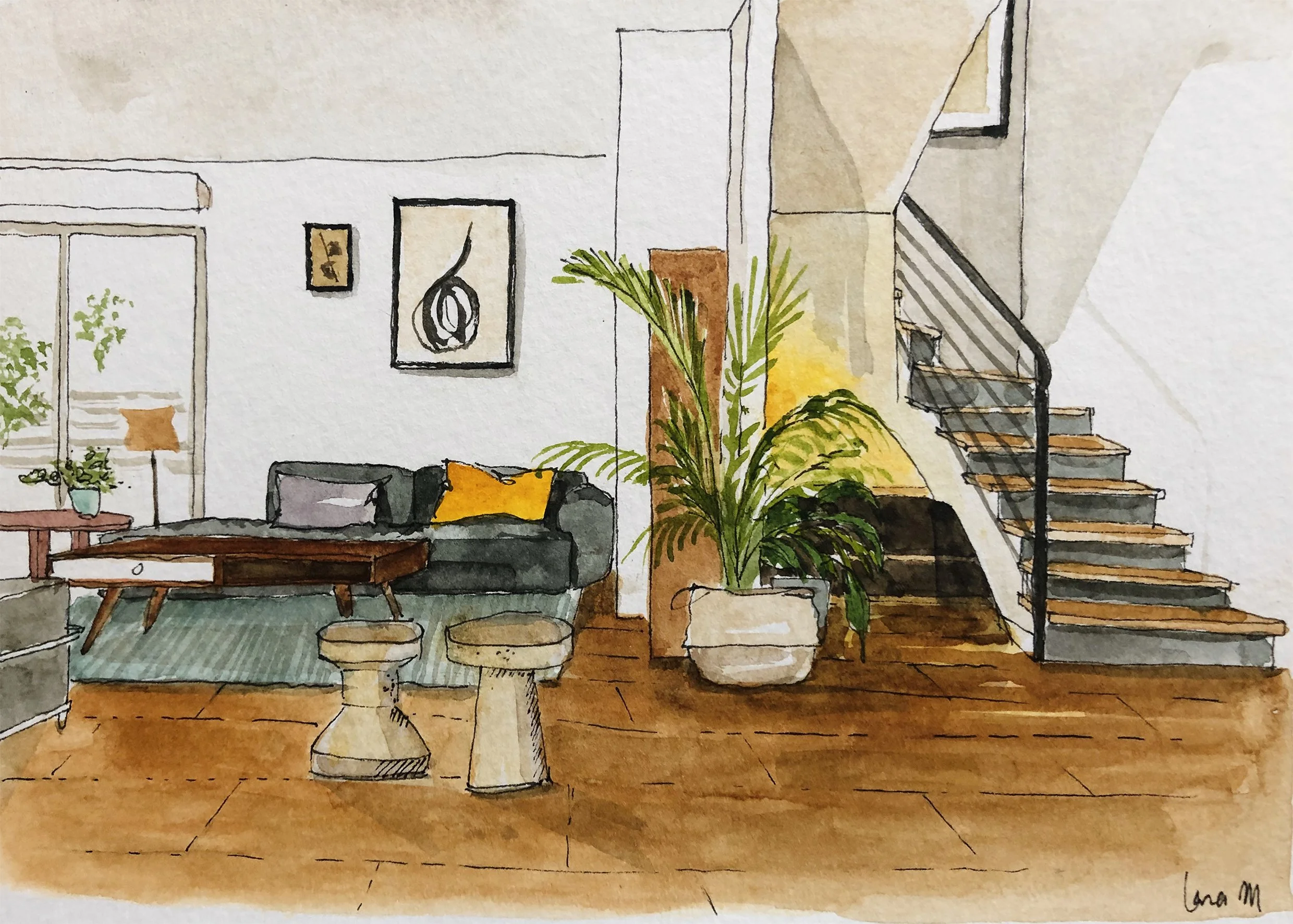 Cadeau client : Une aquarelle pour dire “au-revoir”