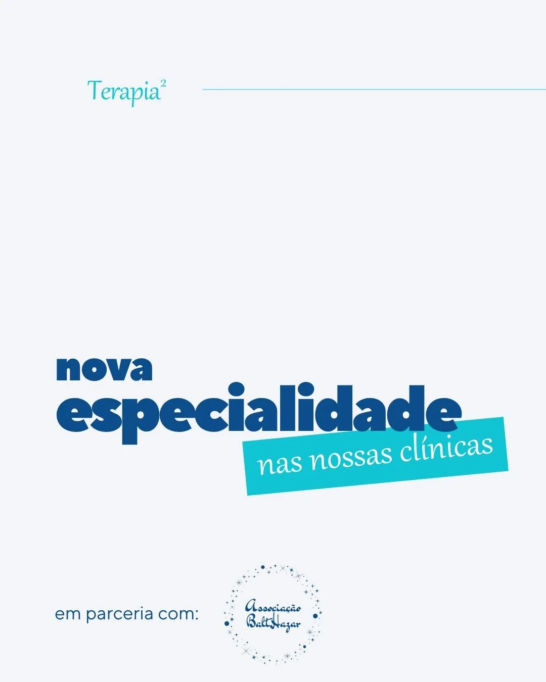Temos uma novidade que nos deixa muito entusiasmados 💙

A partir de agora, a Terapia ao Quadrado conta com o servi&ccedil;o de Educa&ccedil;&atilde;o Especial &mdash; em parceria com a Associa&ccedil;&atilde;o Baltazar &mdash; para acompanhar crian&