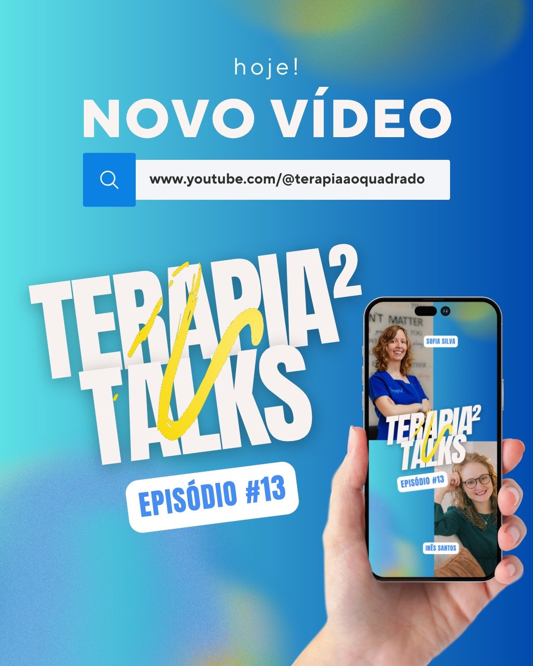 🎬 &Eacute; HOJE!

Faltam apenas 60 minutos para a estreia do 13.&ordm; epis&oacute;dio do Terapia&sup2;Talks &ndash; Conversas Que Cuidam. 
E desta vez o tema &eacute; um que muitas fam&iacute;lias reconhecem, mas nem sempre sabem nomear!
A Sofia Si