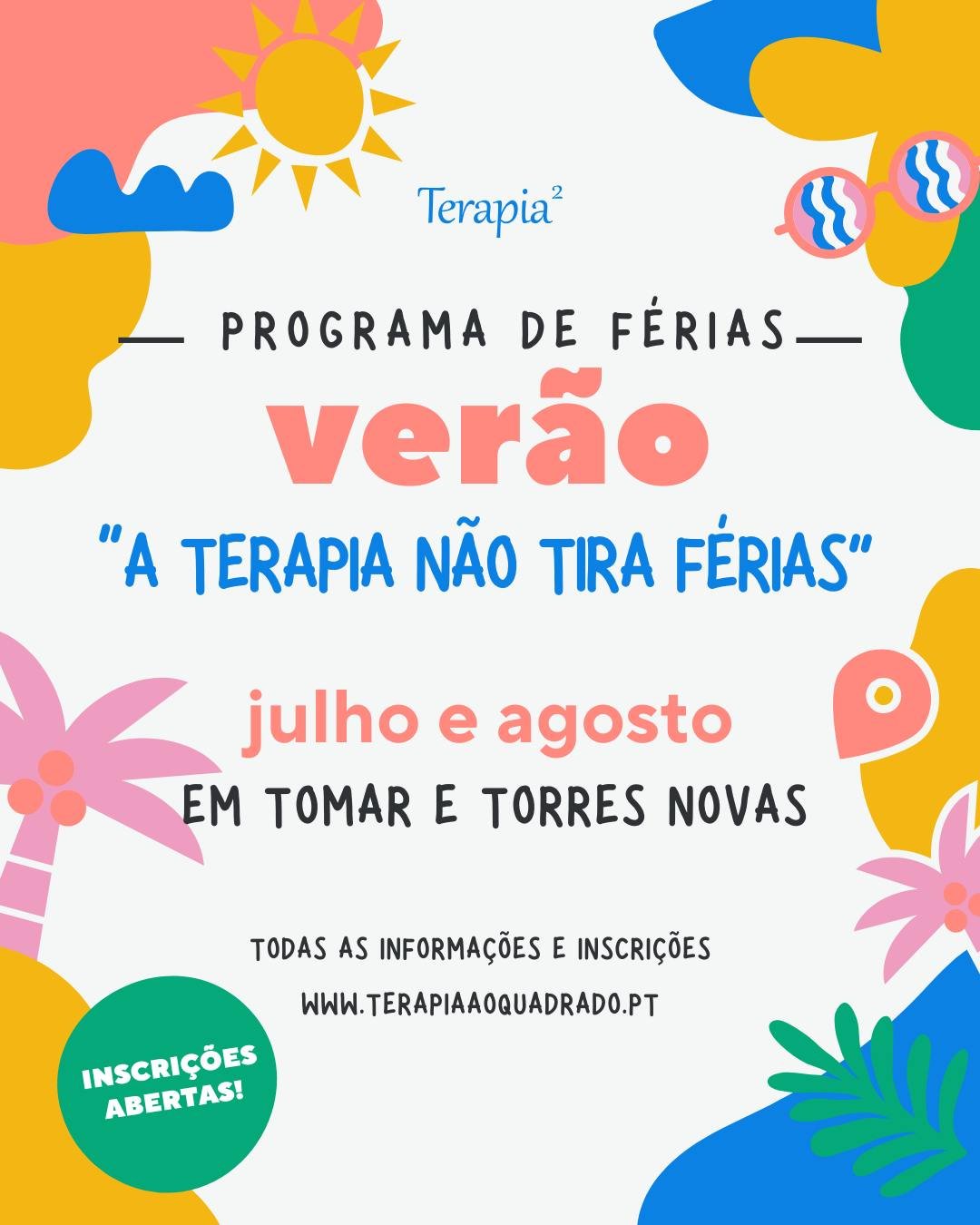 O ver&atilde;o passa depressa. O desenvolvimento, n&atilde;o. 🌞

Este ver&atilde;o, as nossas cl&iacute;nicas de Tomar e Torres Novas transformam-se num espa&ccedil;o de brincadeira, m&uacute;sica, movimento e descoberta &mdash; com o acompanhamento