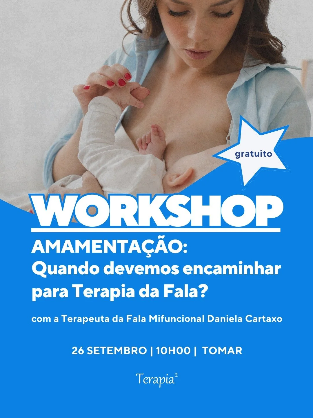 Sabes reconhecer os sinais de alerta na amamenta&ccedil;&atilde;o que podem precisar de acompanhamento especializado? 👶

No dia 26 de setembro, &agrave;s 10h, realizamos um workshop gratuito em Tomar.
Para profissionais de sa&uacute;de e fam&iacute;