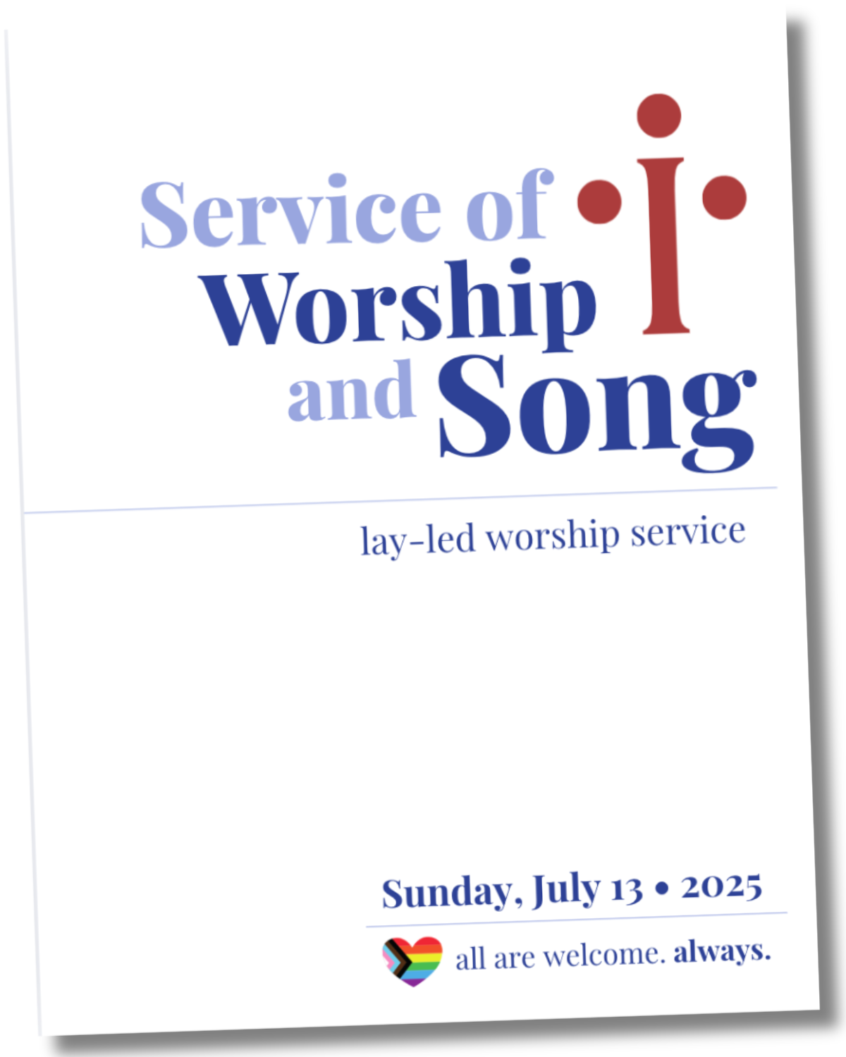 Service of Worship and Song