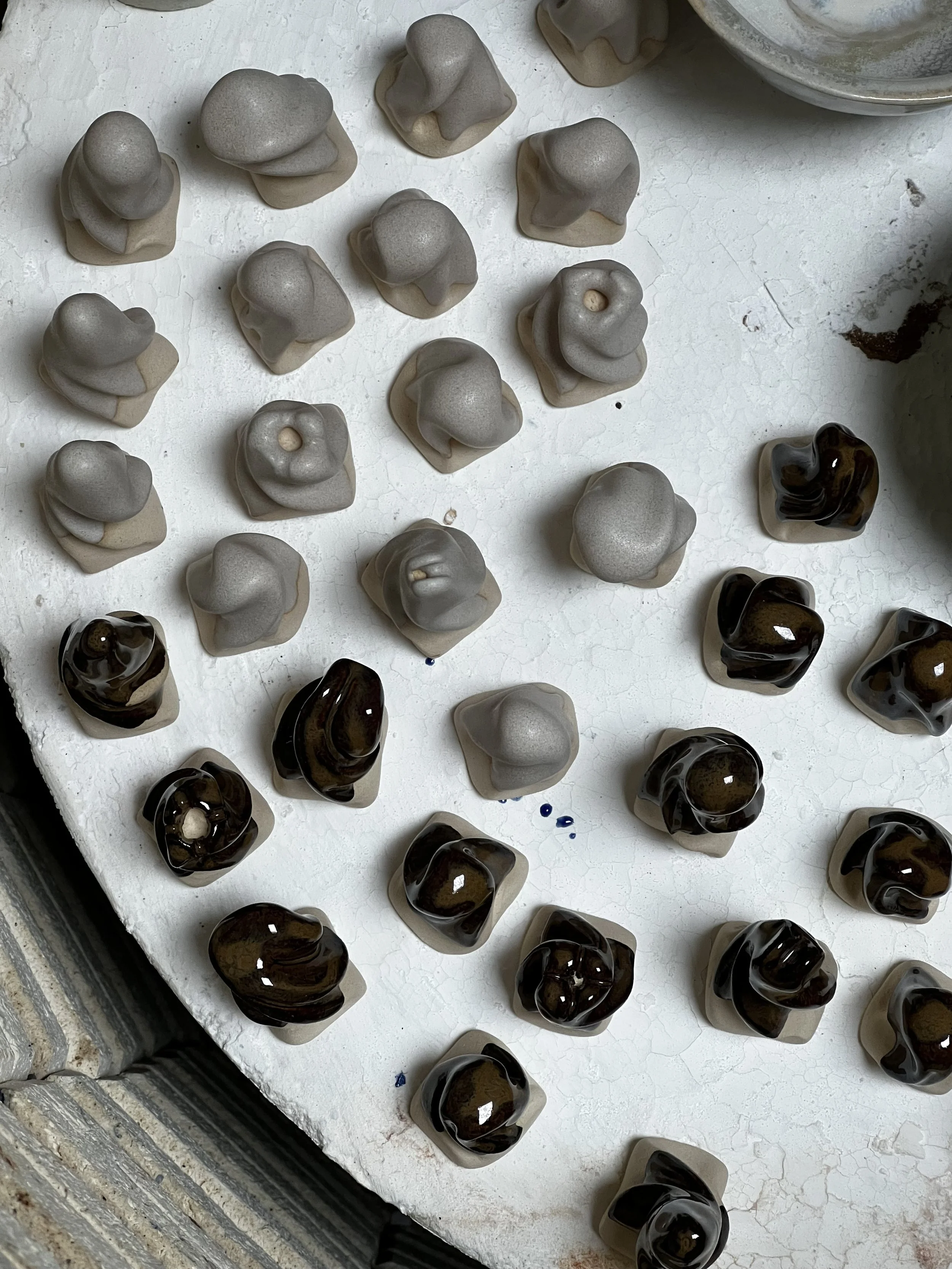 handmade ceramic chess pieces