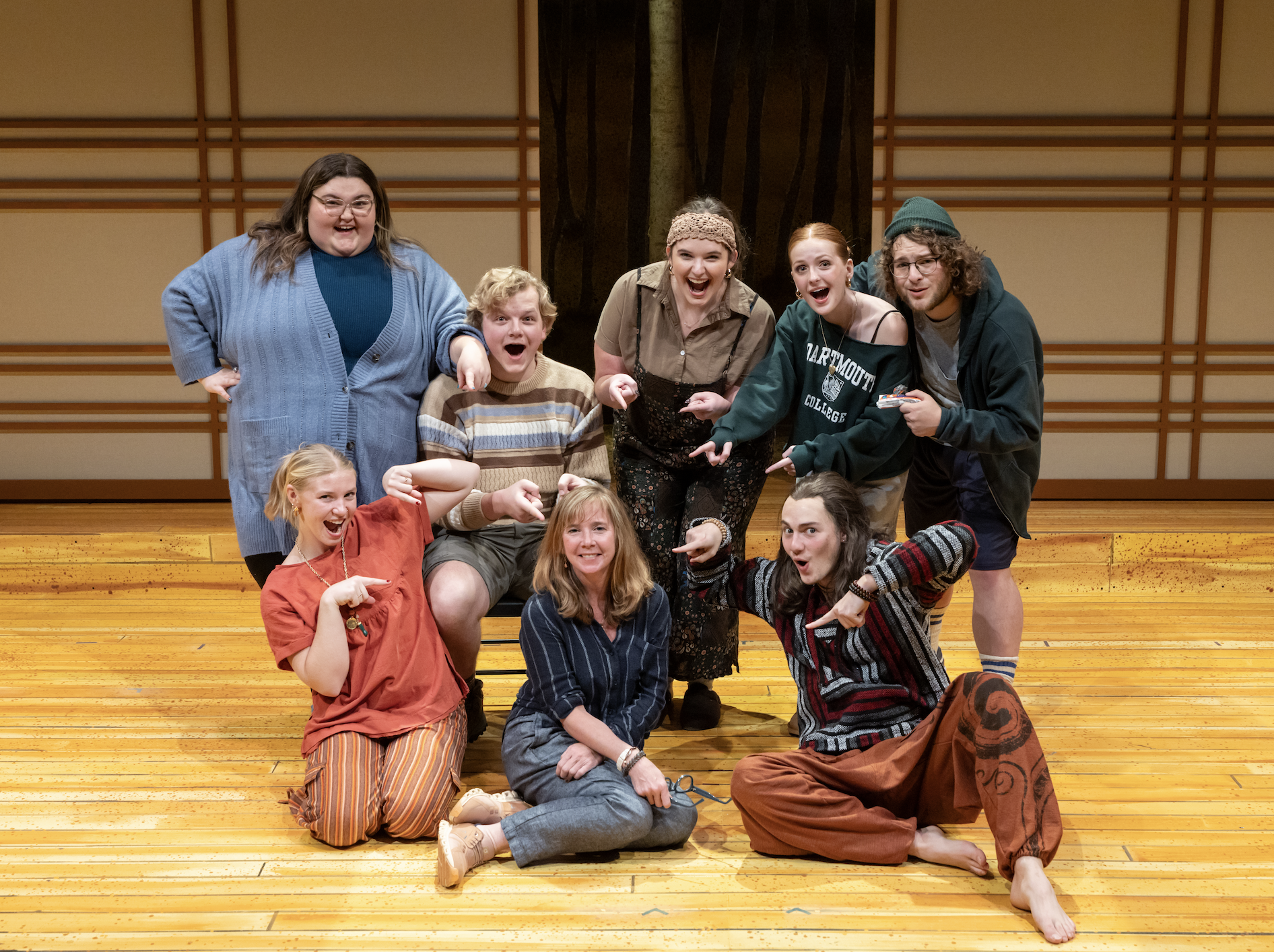 Cast photo with our director