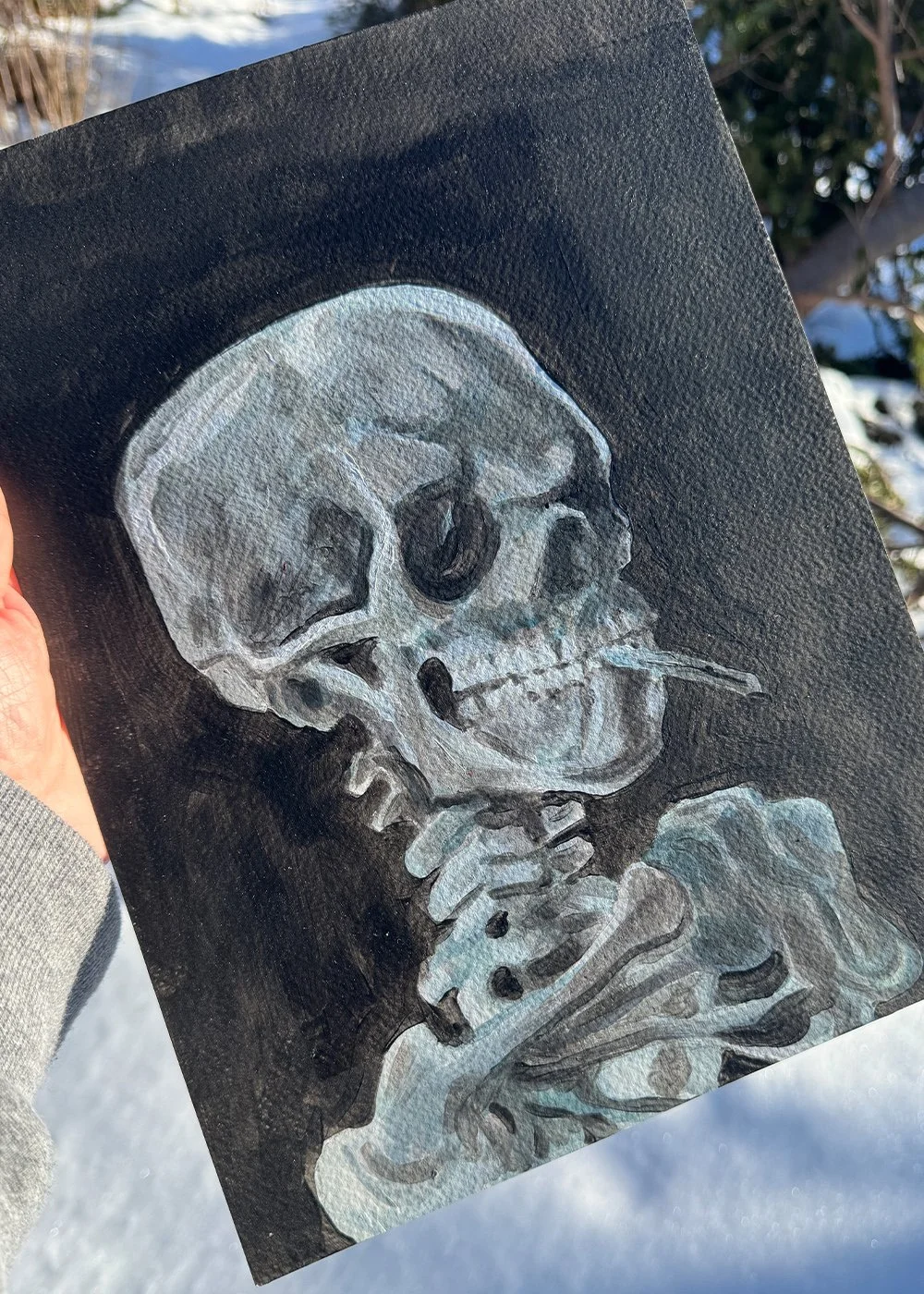 Van Gogh Masters Study (Skull With Cigarette)