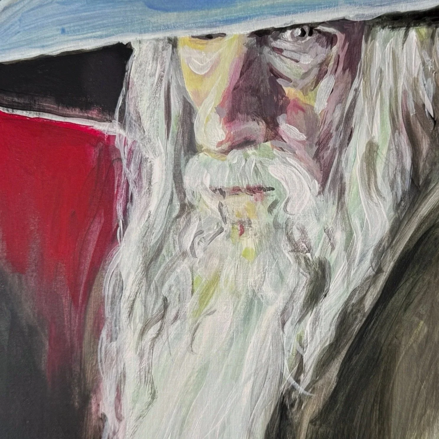 ORIGINAL Gandalf Acrylic Painting 9x12