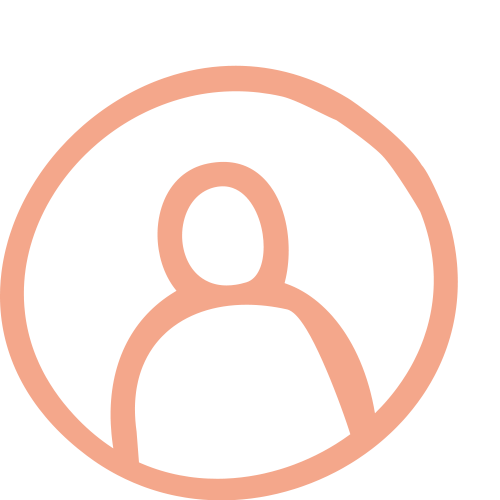 A solid peach-colored background