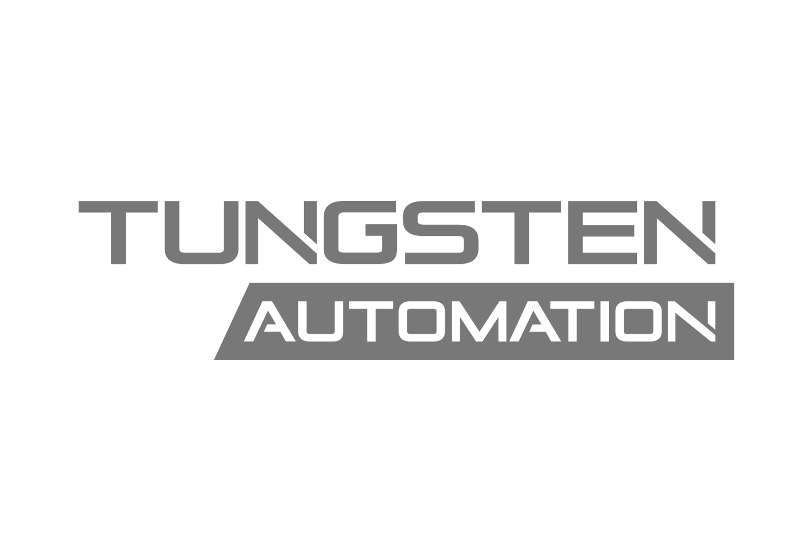 Logo of Tungsten Automation with black background, featuring a stylized gear and circuitry design.