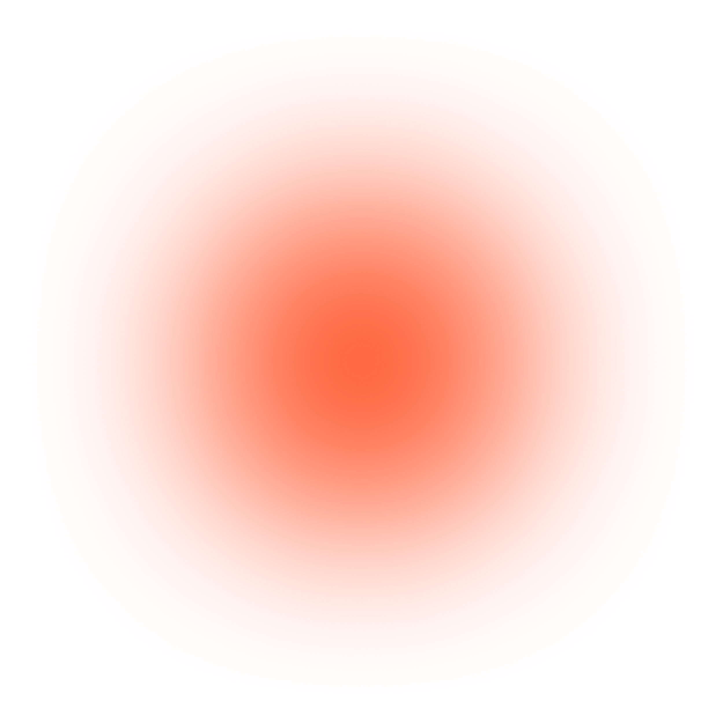 A large red and orange gradient circle with a soft edge, centered on a white background.