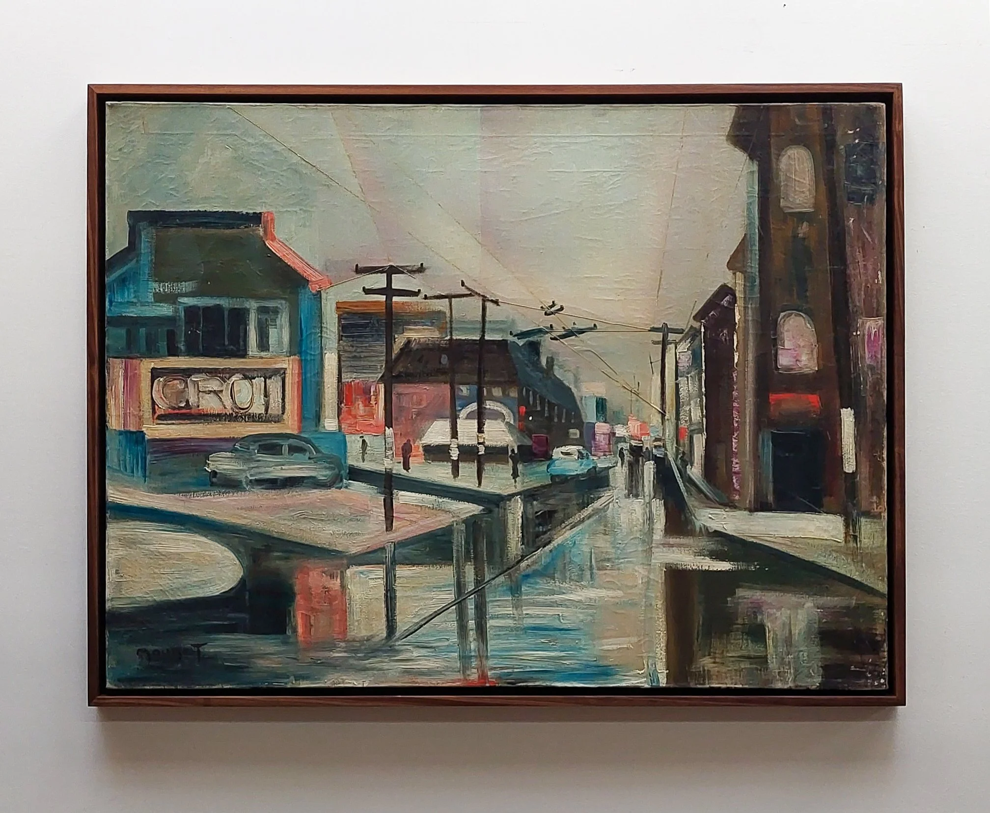 Custom Walnut Framed Painting