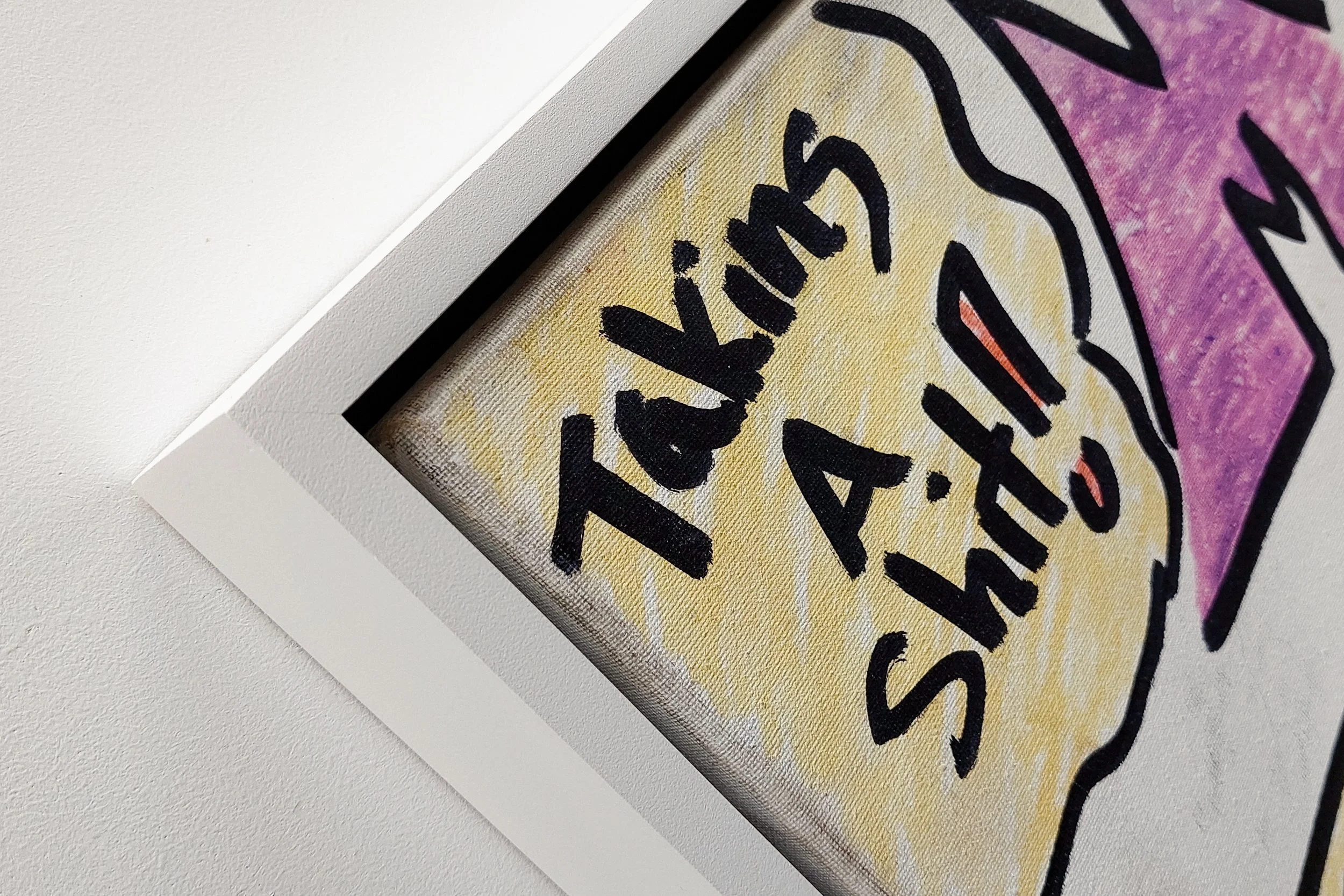 Custom white frame detail
