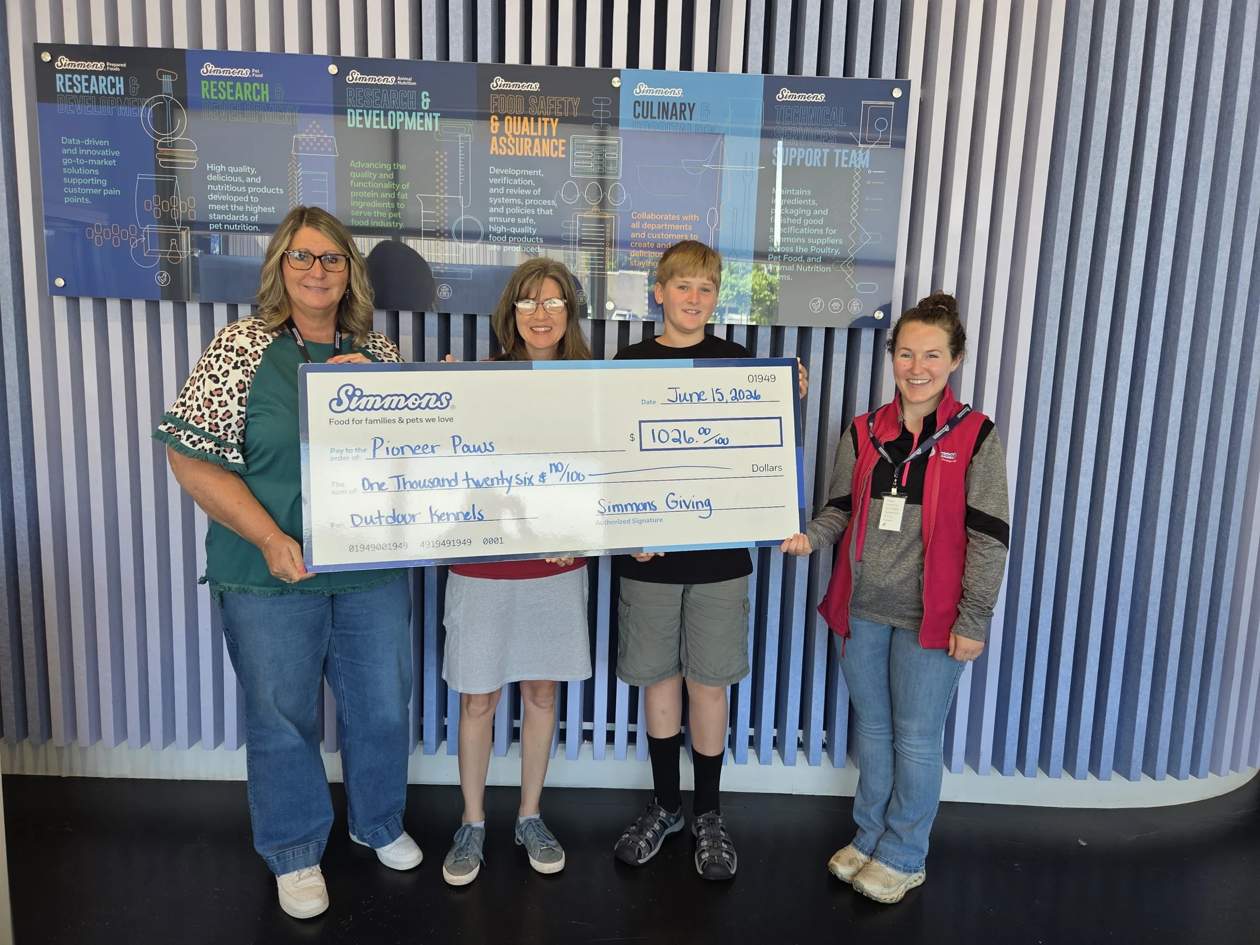  Donation to Pioneer Paws 