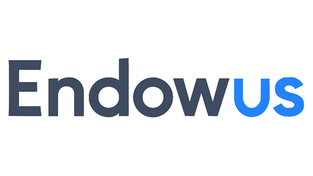 Endowus logo with black and blue text on a white background.