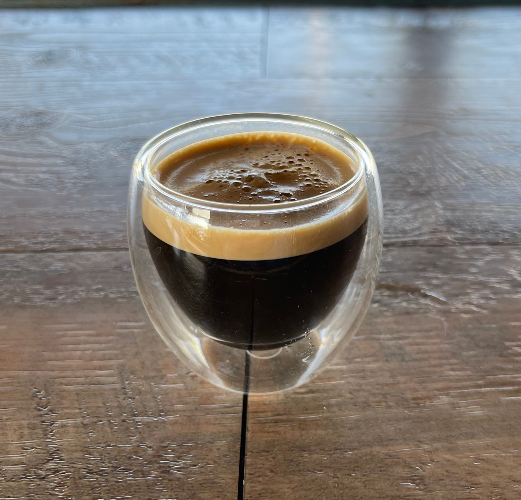 Espresso made with our exclusive, locally roasted blend of premium coffee beans. 