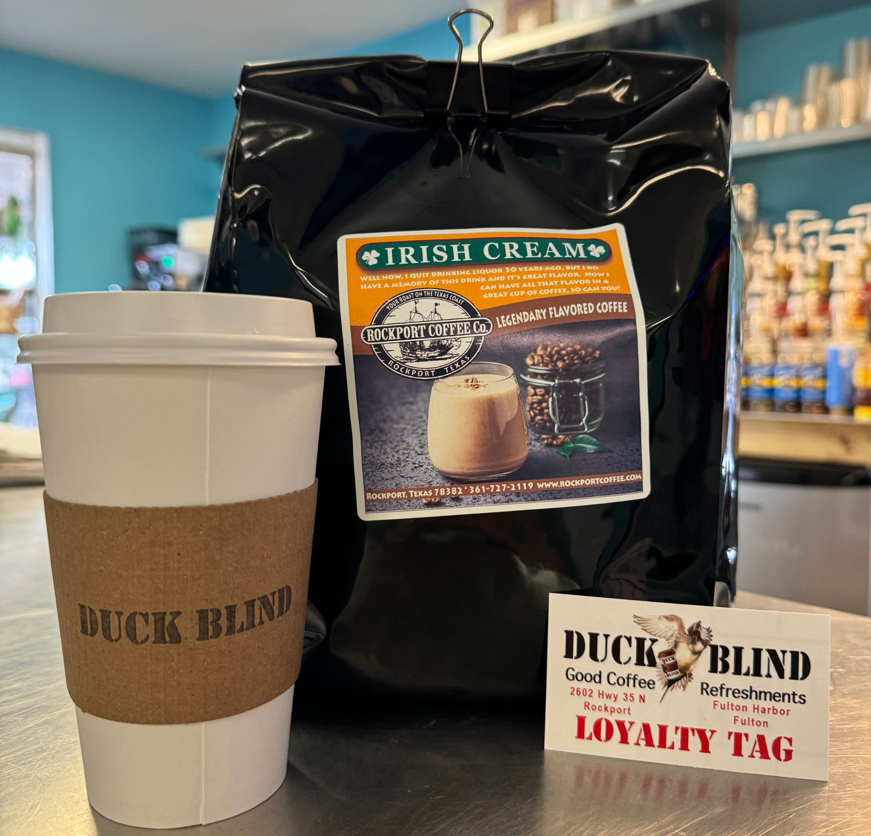 Coffee made with our locally roasted blends from Rockport Coffee Company. 
