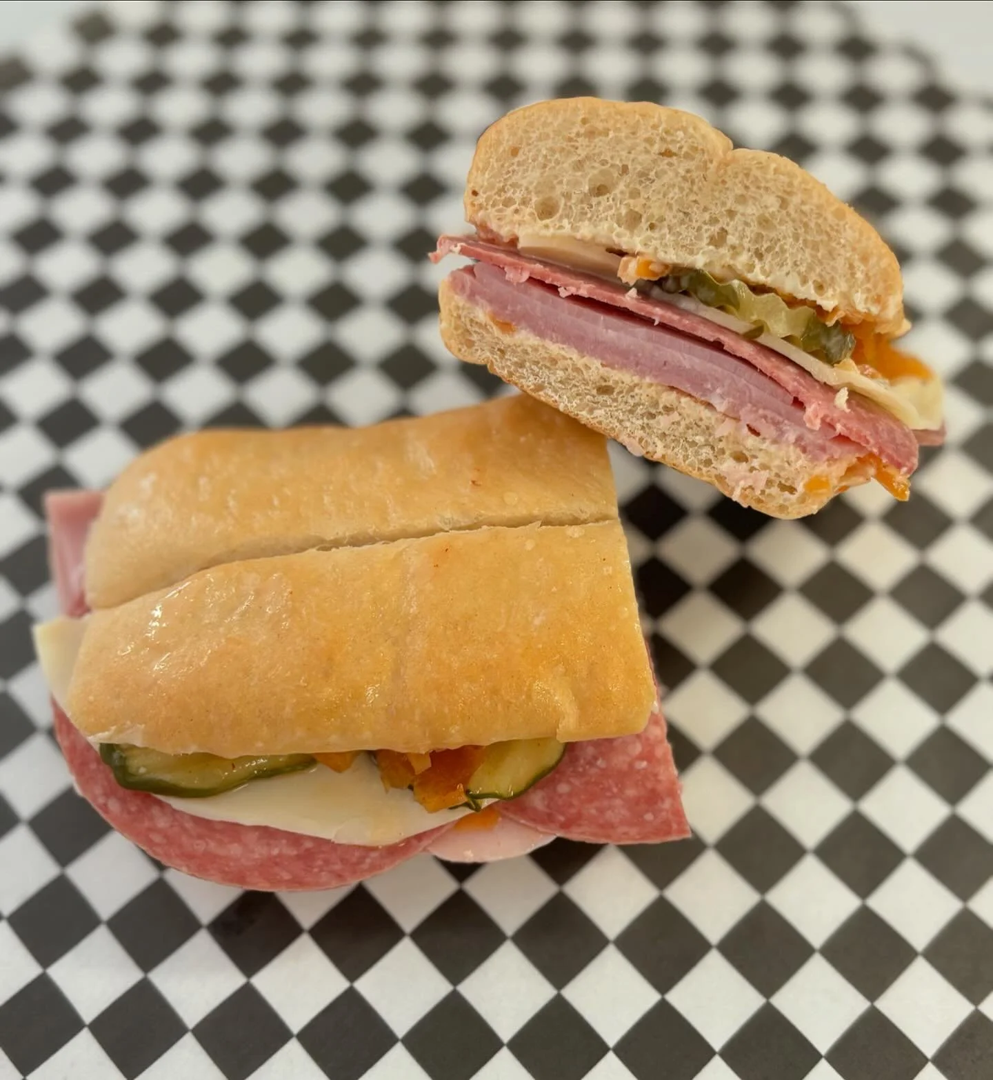 Handmade lunch sandwich at Duck Blind Drive-Thru. 