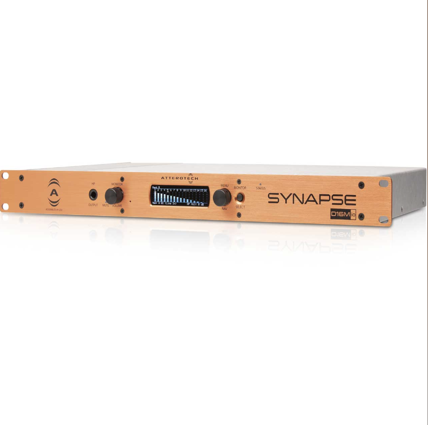Attero Tech Synapse D16Mio 16x16 Channel Mic/Line I/O Dante/AES67 Audio Interface 1RU