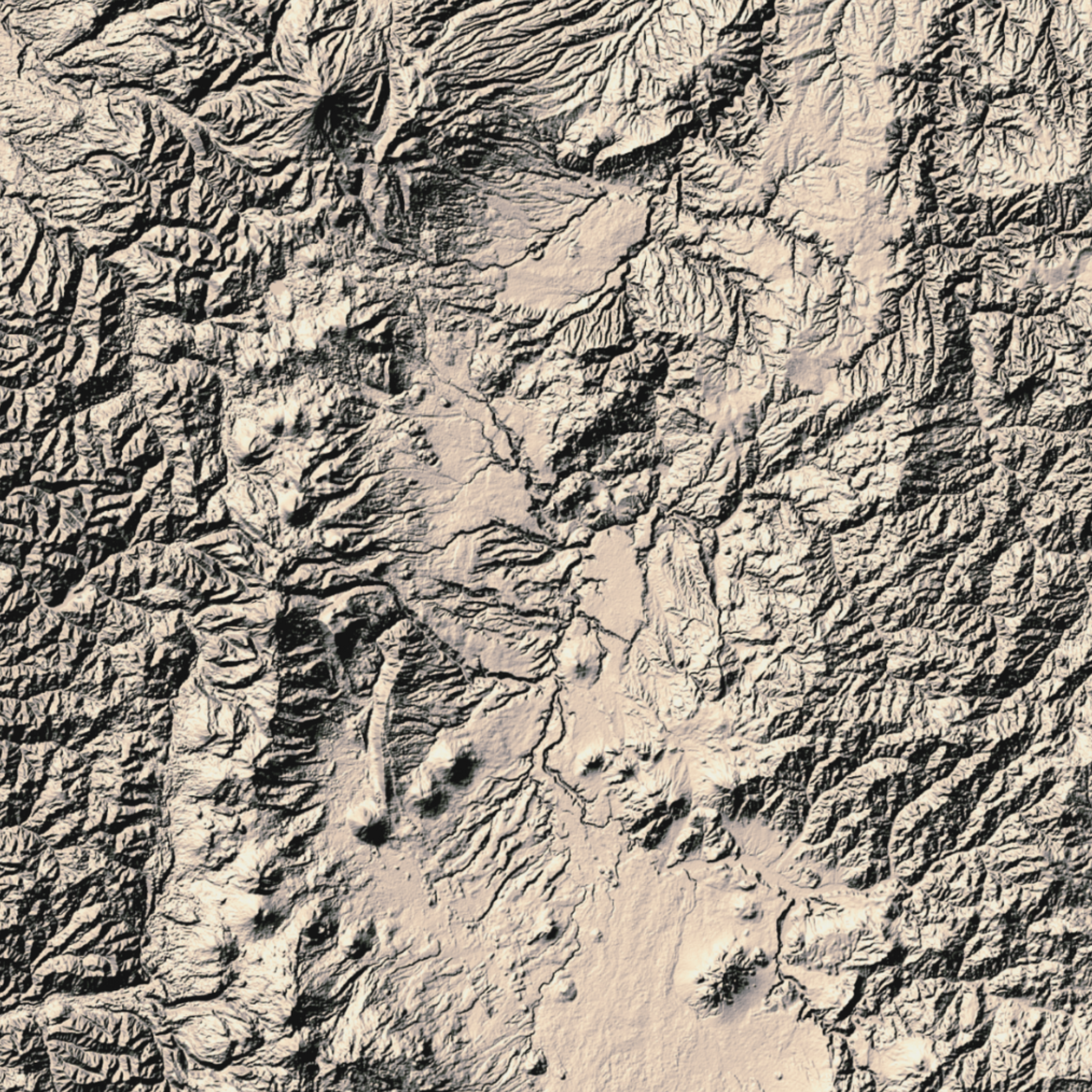 State Mountains & Valleys Map