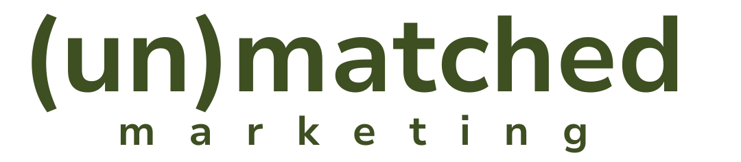 (un)matched marketing logo with green text and parentheses around lowercase 'u' and 'n'