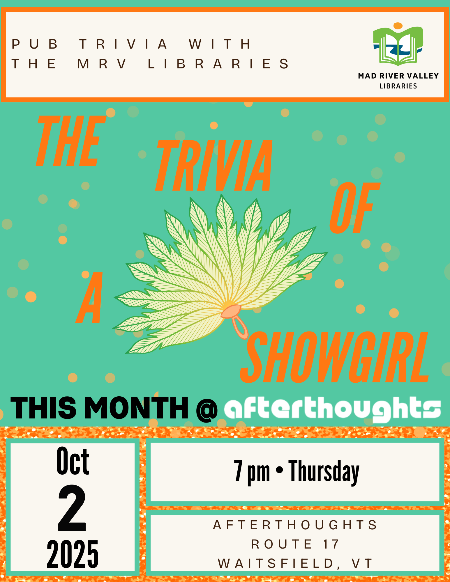 PUB TRIVIA WITH MRV LIBRARIES