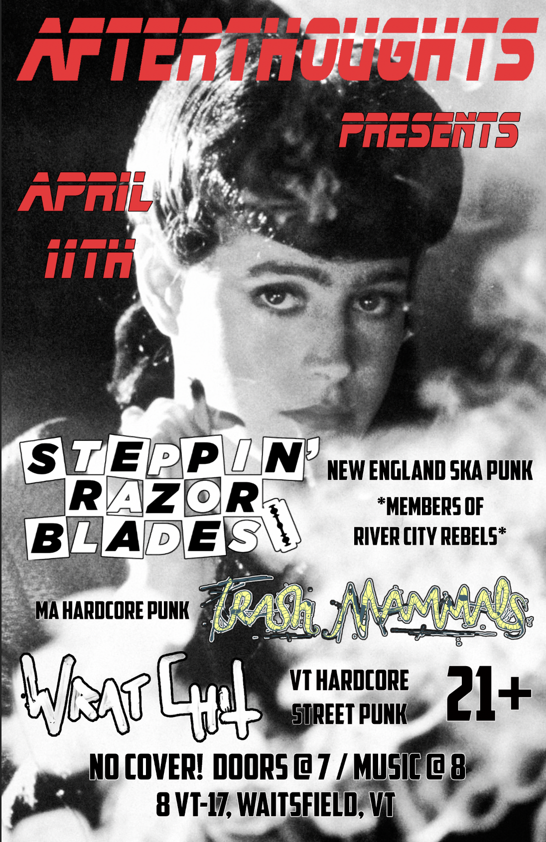 STEPPIN’ RAZOR BLADES w/TRASH MAMMALS &amp; WRAT CHIT. FREE SHOW