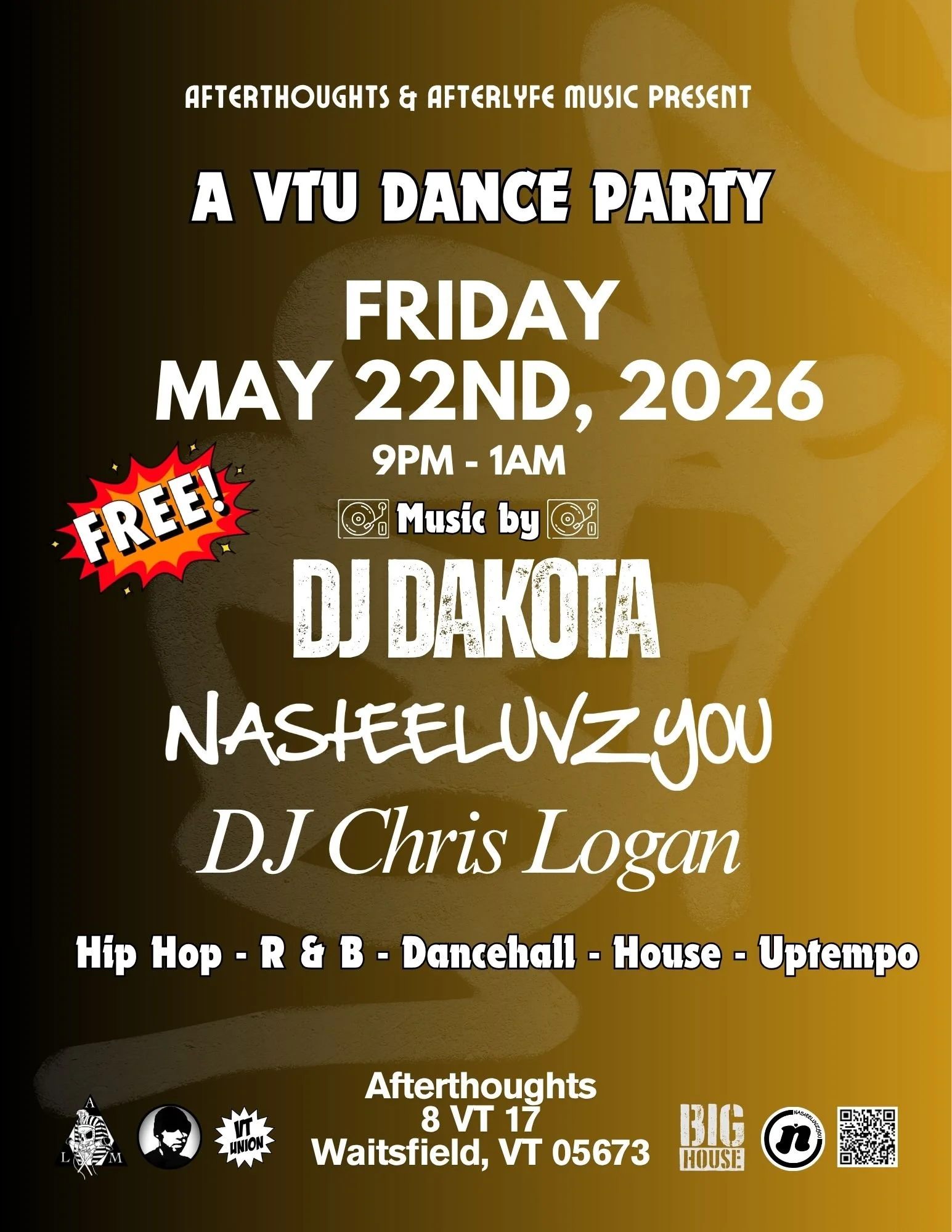 VTU DANCE PARTY w/DJ DAKOTA, NASTEELUVYZOU &amp; DJ CHRIS LOGAN