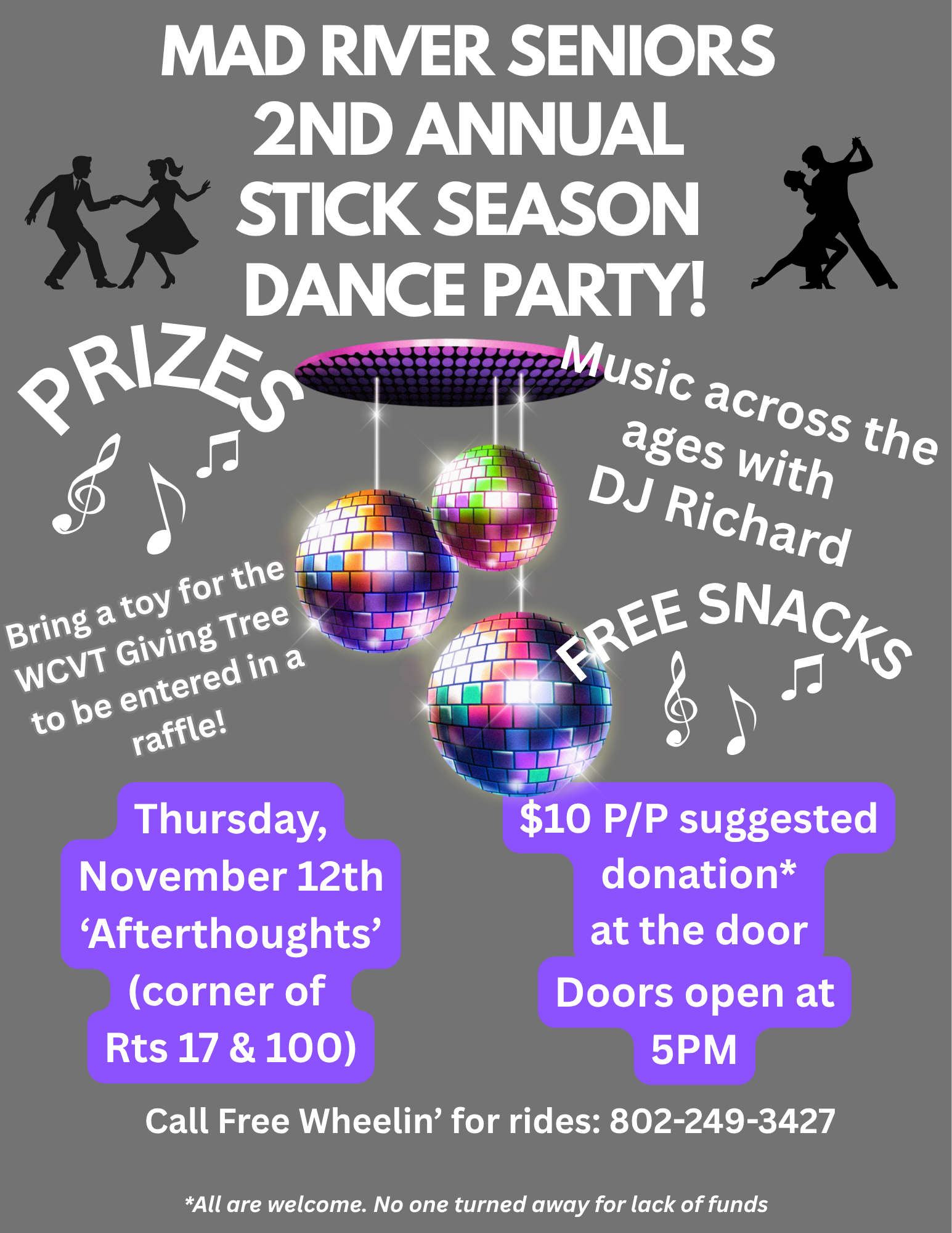 MAD RIVER SENIORS 2nd ANNUAL STICK SEASON DANCE PARTY