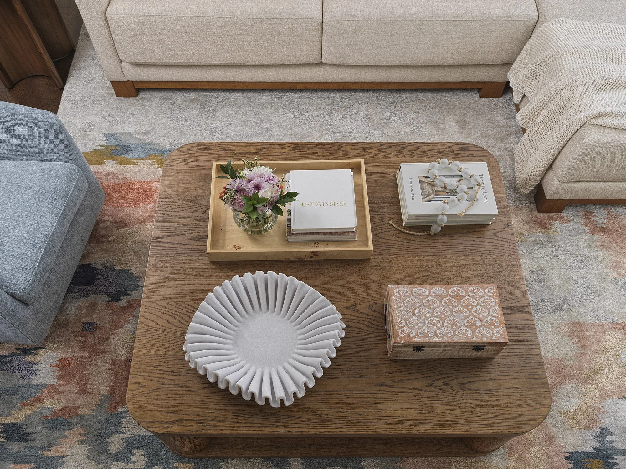 Project Providence Oakville - Living Room with styled coffee table