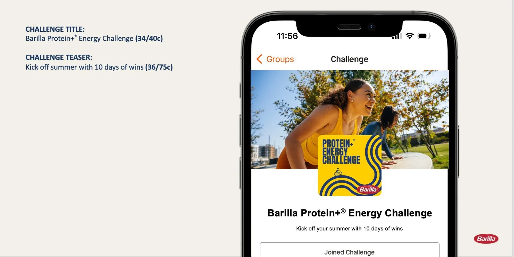 Challenge landing page